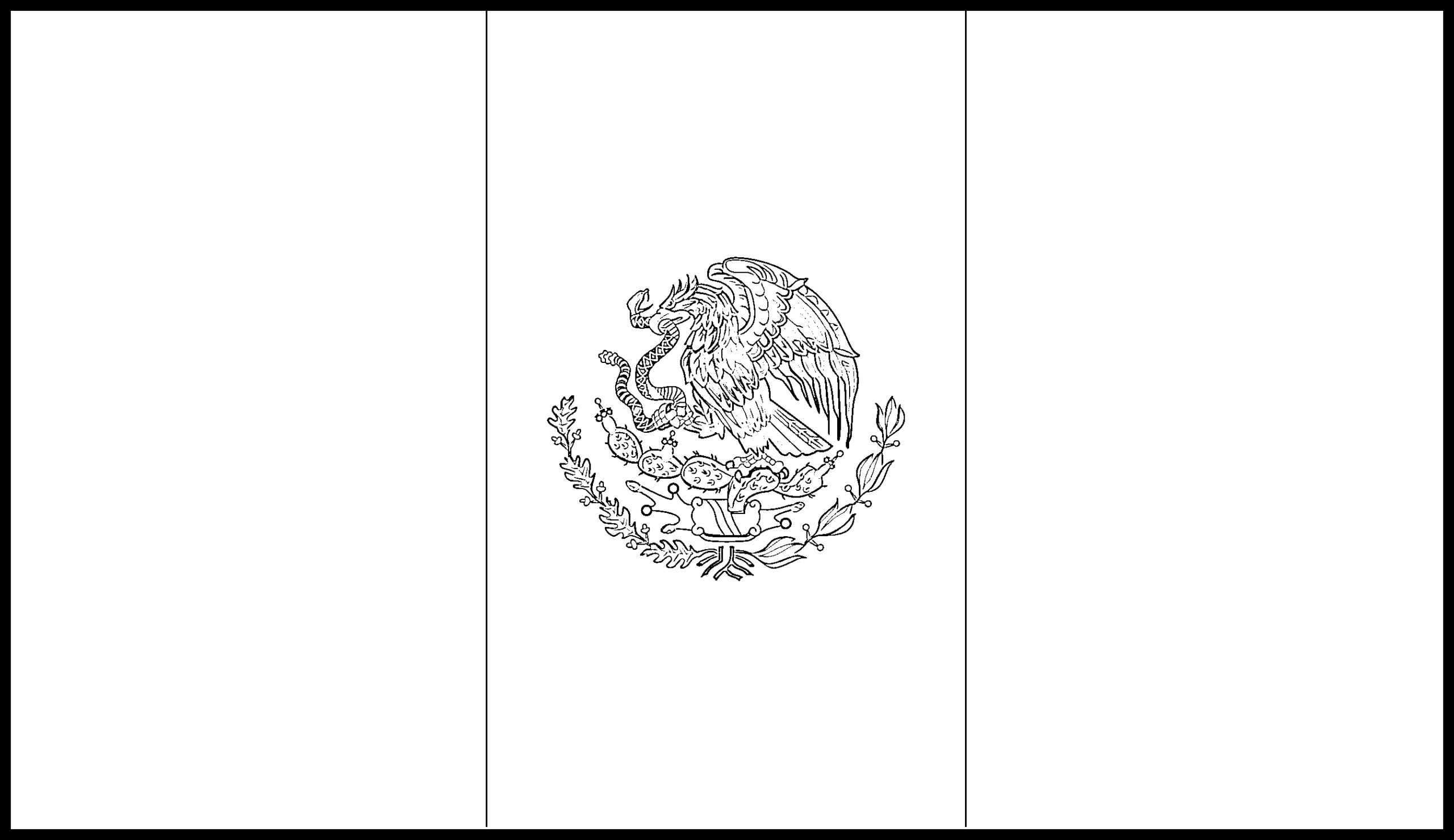 Mexican Flag Printable Coloring Page