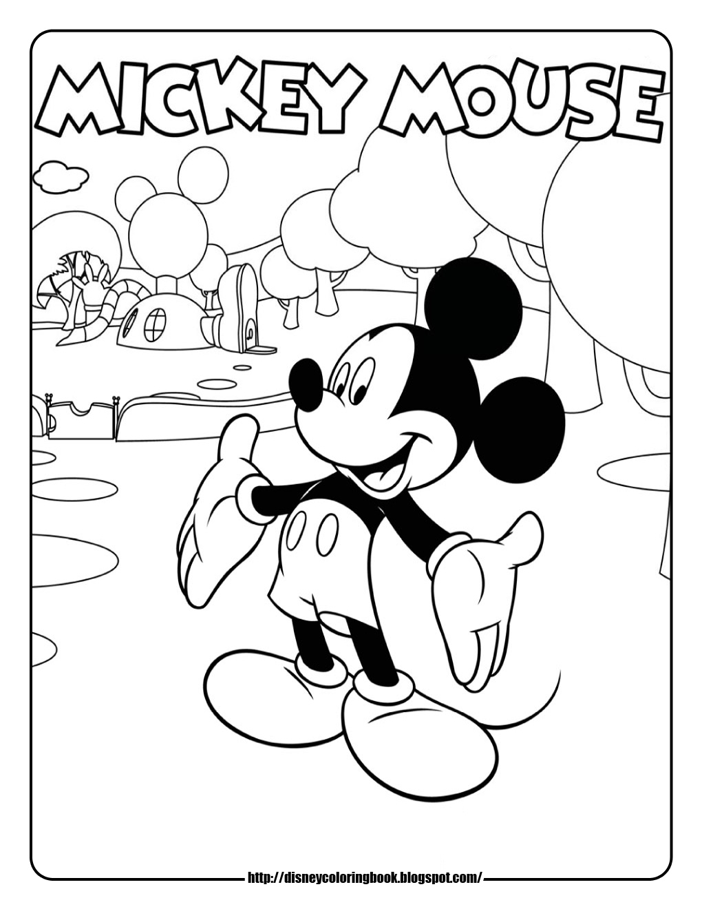 Mickey Mouse Clubhouse 1 Free Disney Coloring Sheets Fantasy Coloring Pages