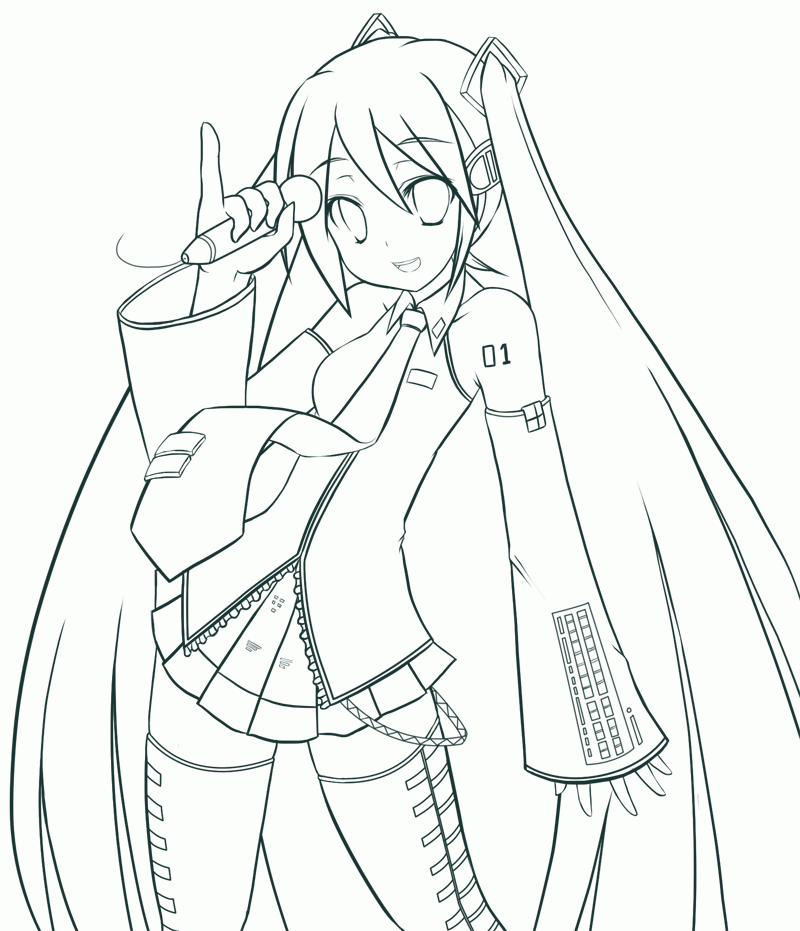 Miku Coloring Pages