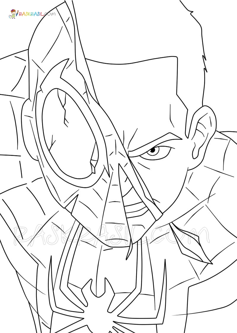 Miles Morales Coloring Page Free Raskrasil Coloring Home