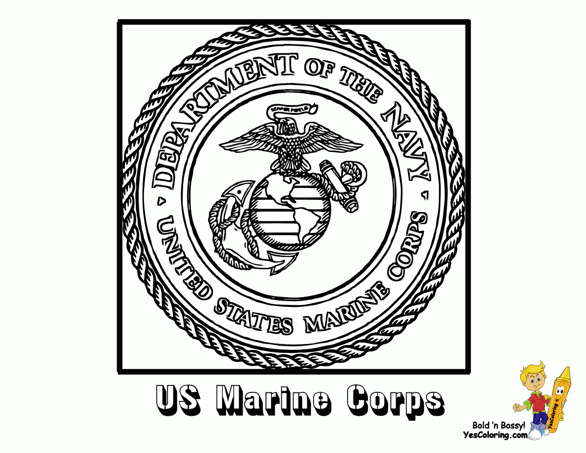 Military Branches Symbols Coloring Pages