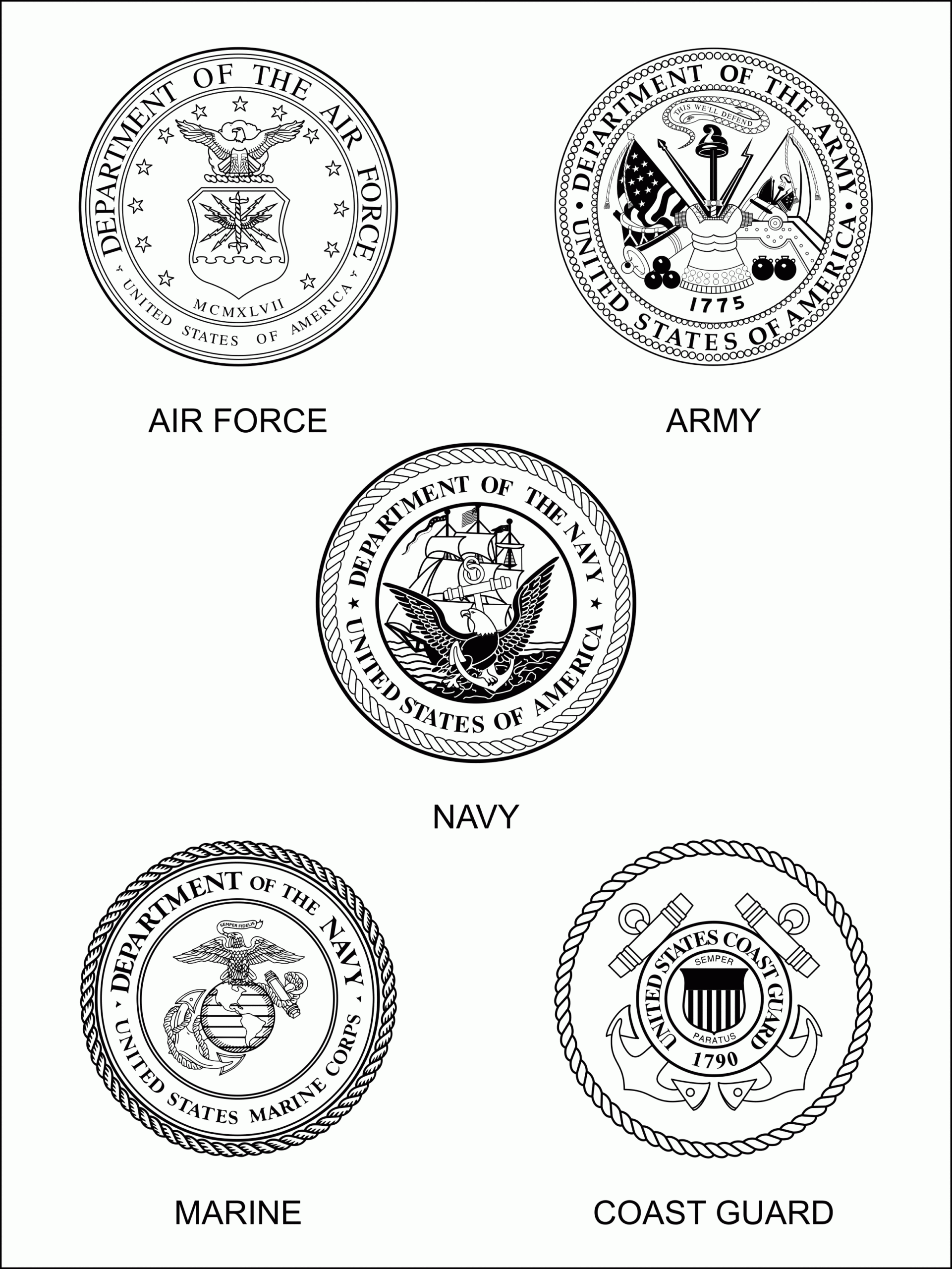 Military Emblems Coloring Pages Coloring Home