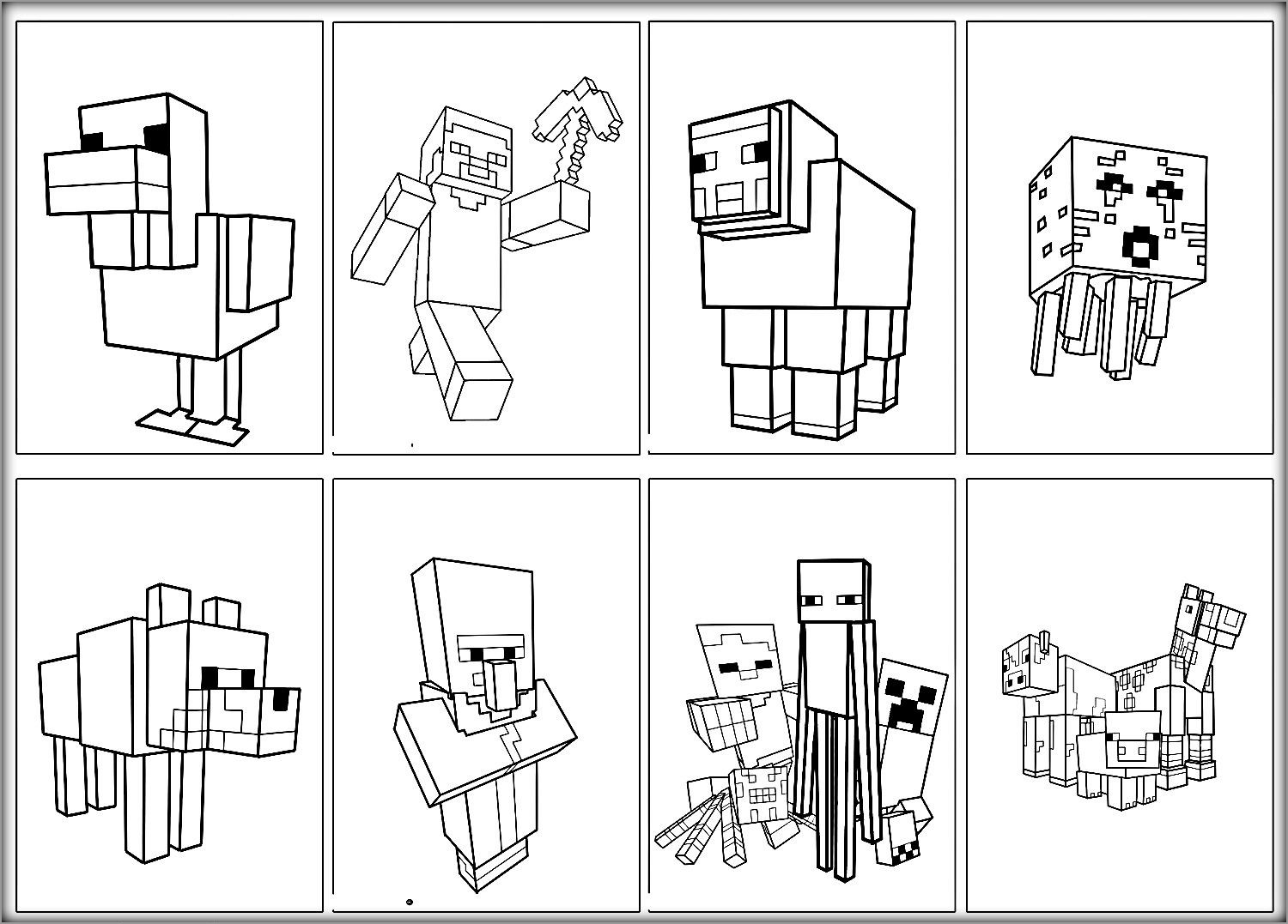 Minecraft Coloring Pages Enderman Mineraft Things