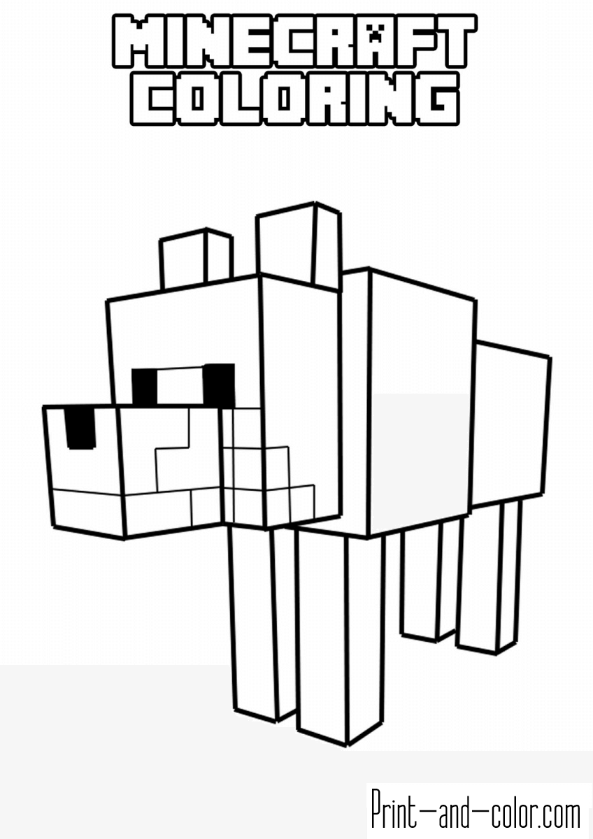 Print Minecraft Coloring Pages
