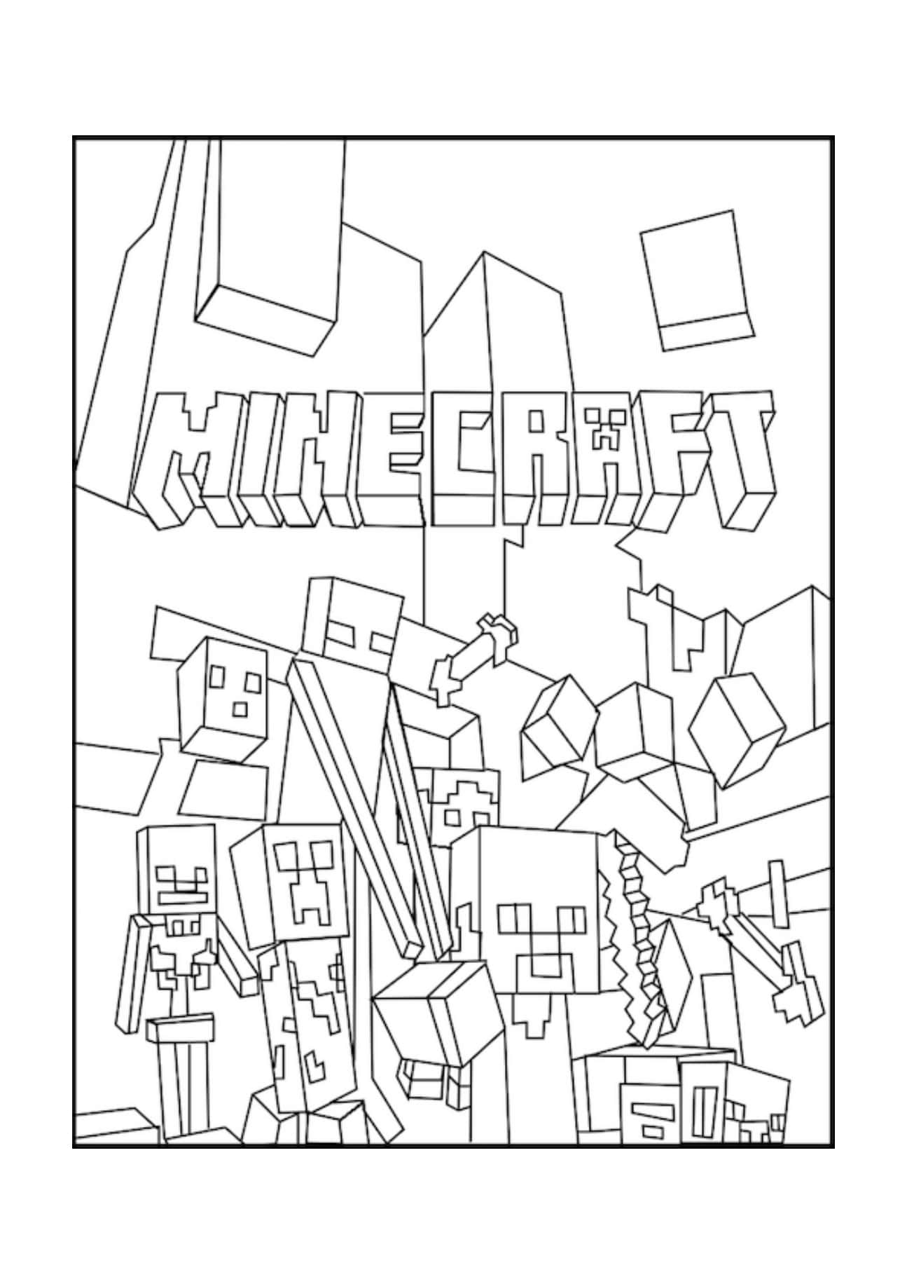 Minecraft Coloring Pages Print Them For Free 100 Pictures From The Game