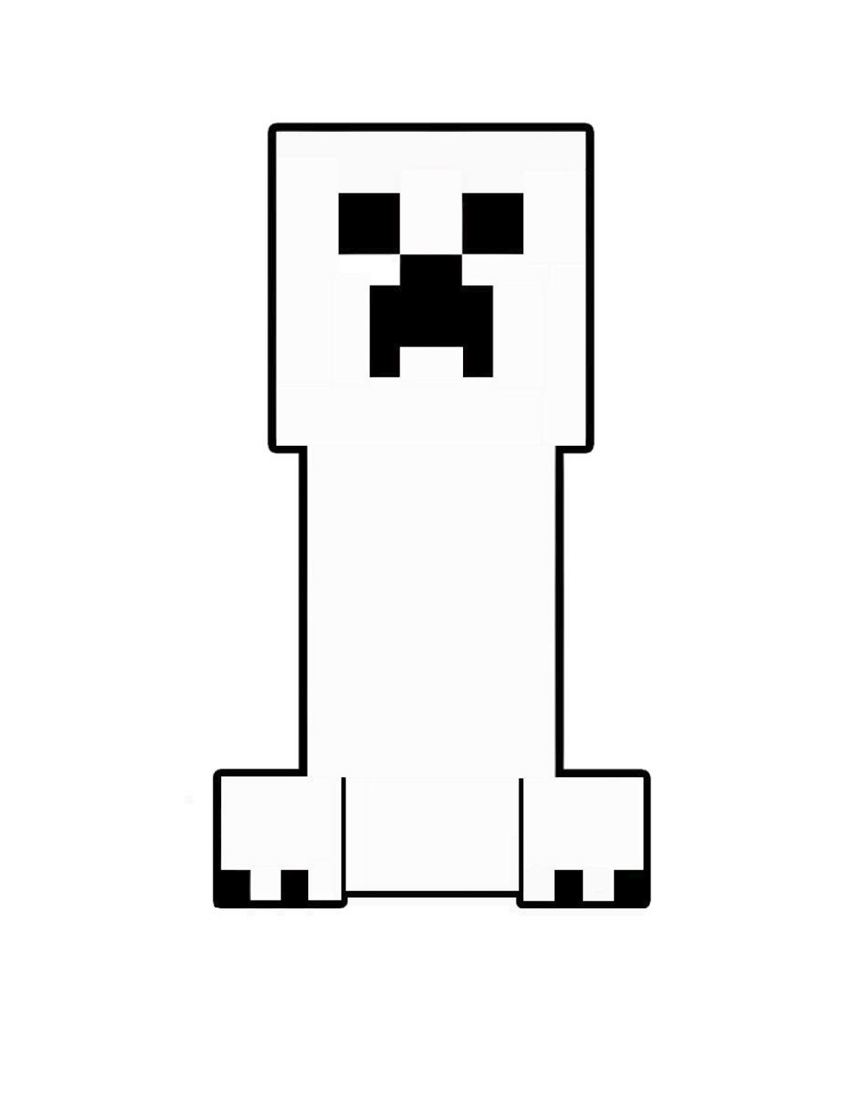 Minecraft Creeper Coloring Page Downloadable Educative Printable