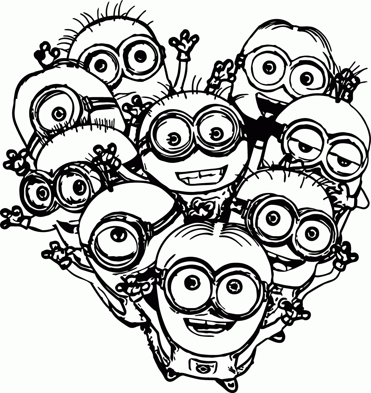 Minions Coloring Pages Childrens Film Free Minion Clipart Cartoon Coloring Home