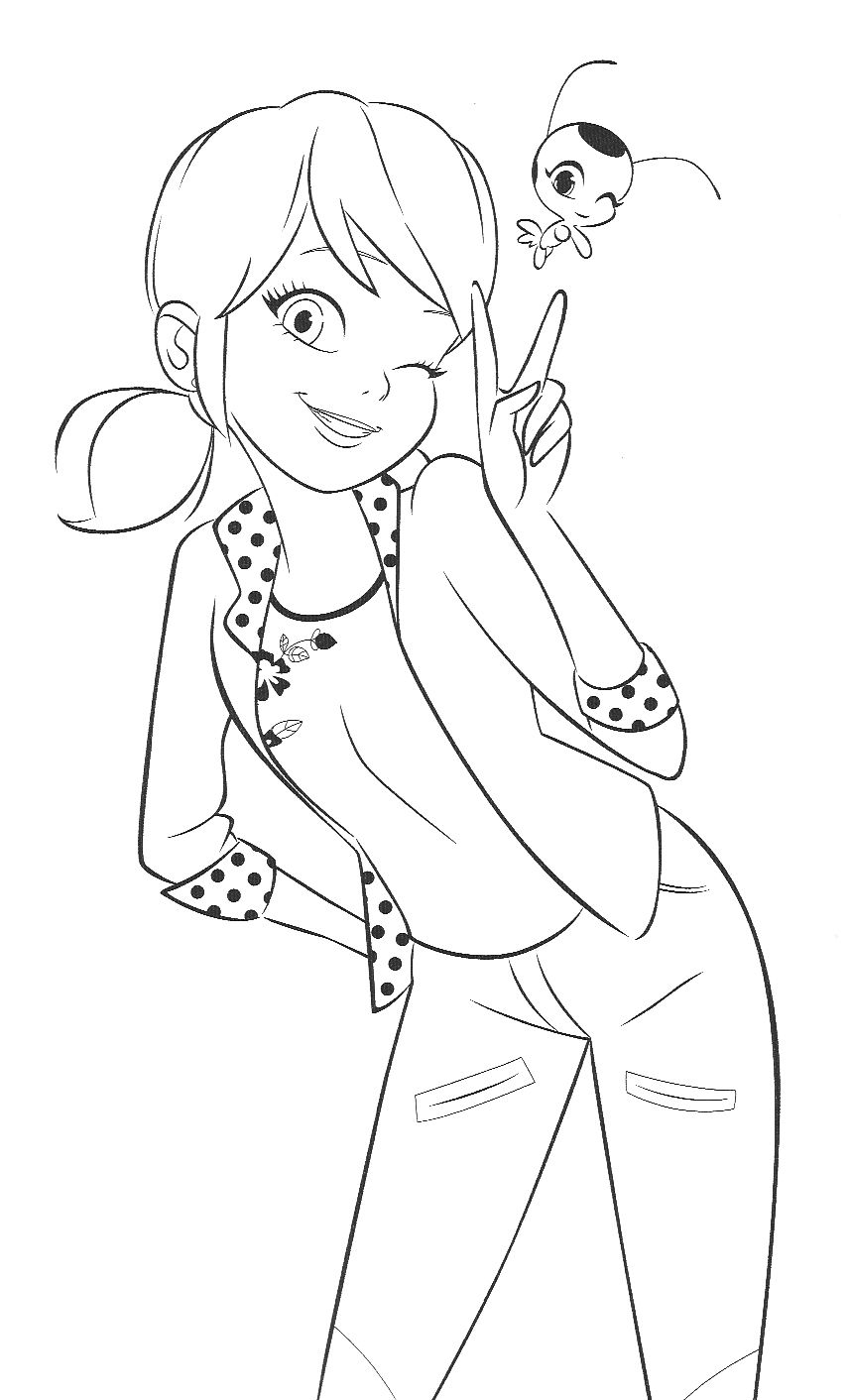 Miraculous Ladybug Coloring Pages With Marinette YouLoveIt