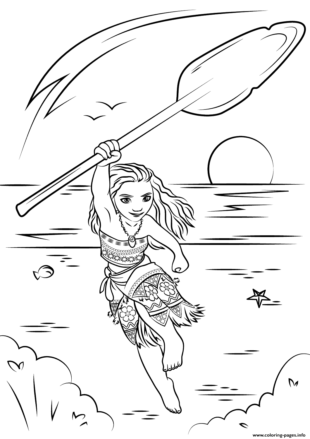 Moana Coloring Printable Pages
