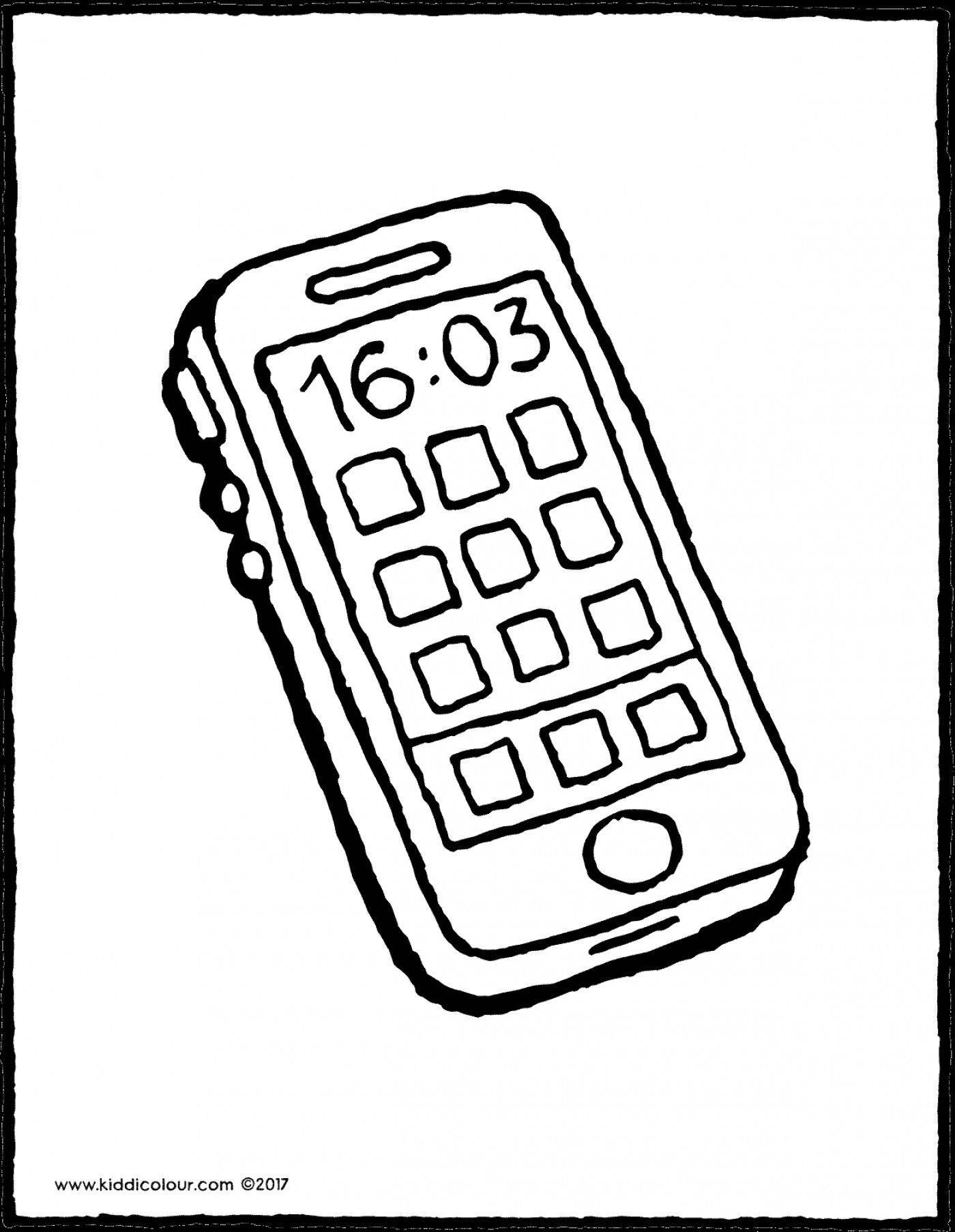 Mobile Phone Coloring Coloring Pages