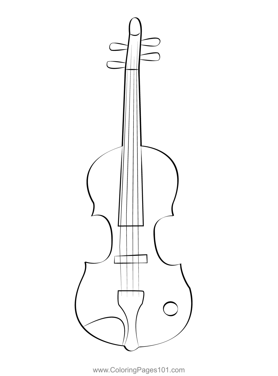 Free Printable Violin Coloring Pages