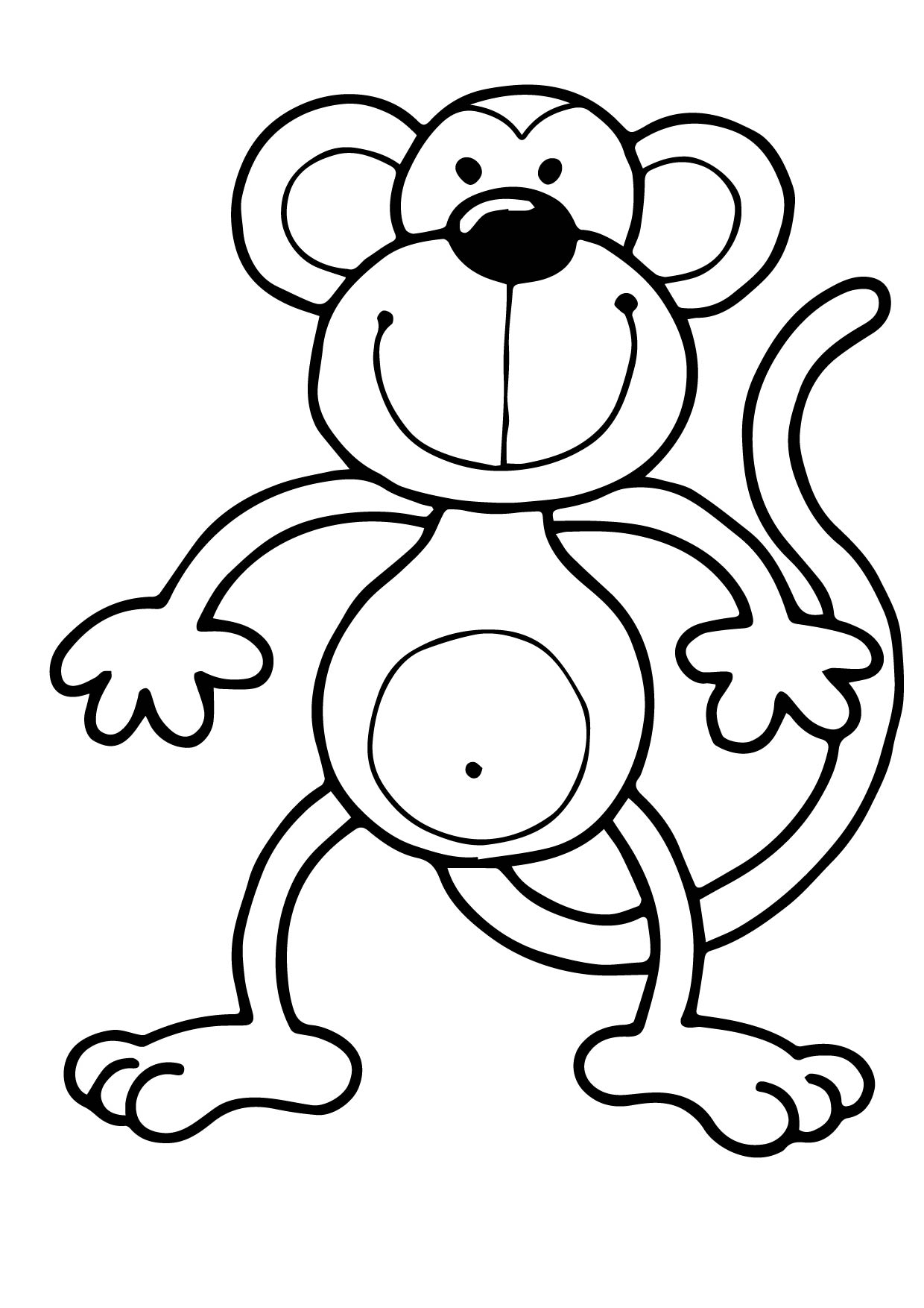Monkey Coloring Pages Free Download On ClipArtMag