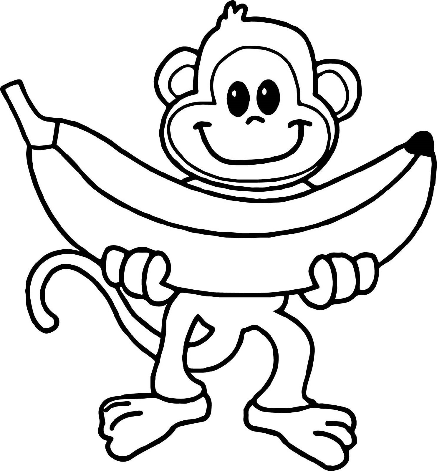 Monkey Coloring Pages Printable