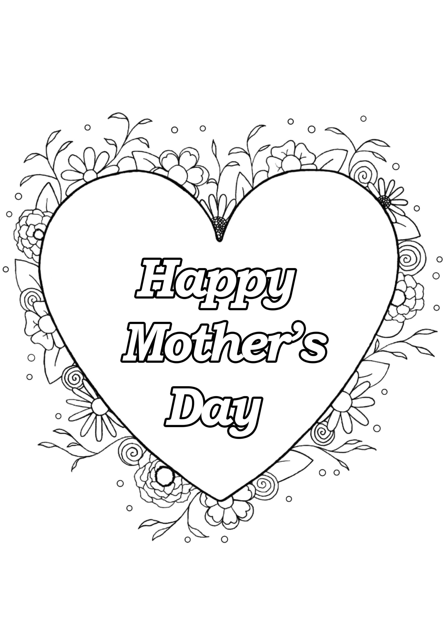 Mothers Day Coloring Pages