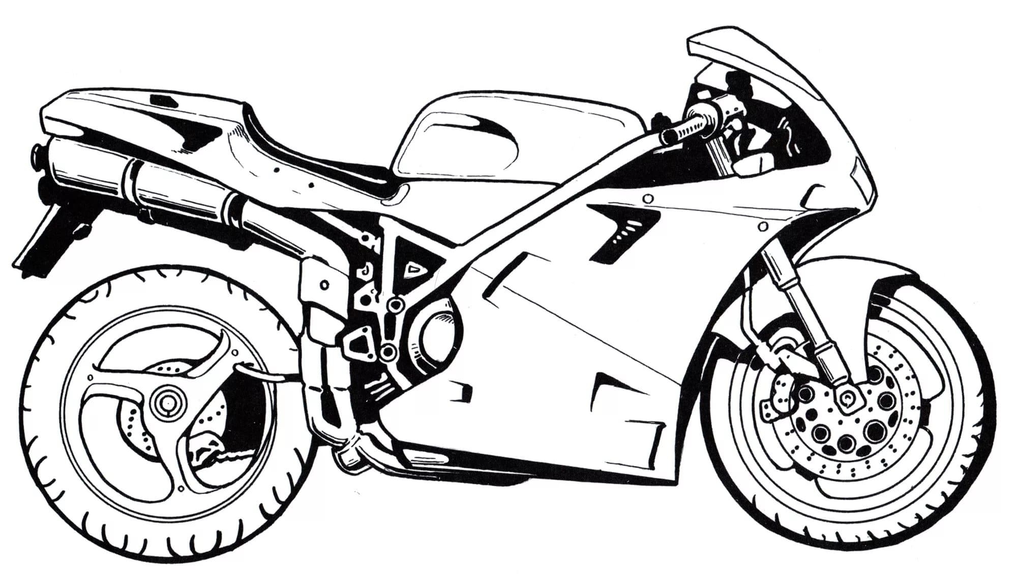 Motorcycle Coloring Pages For Kids Free Printable