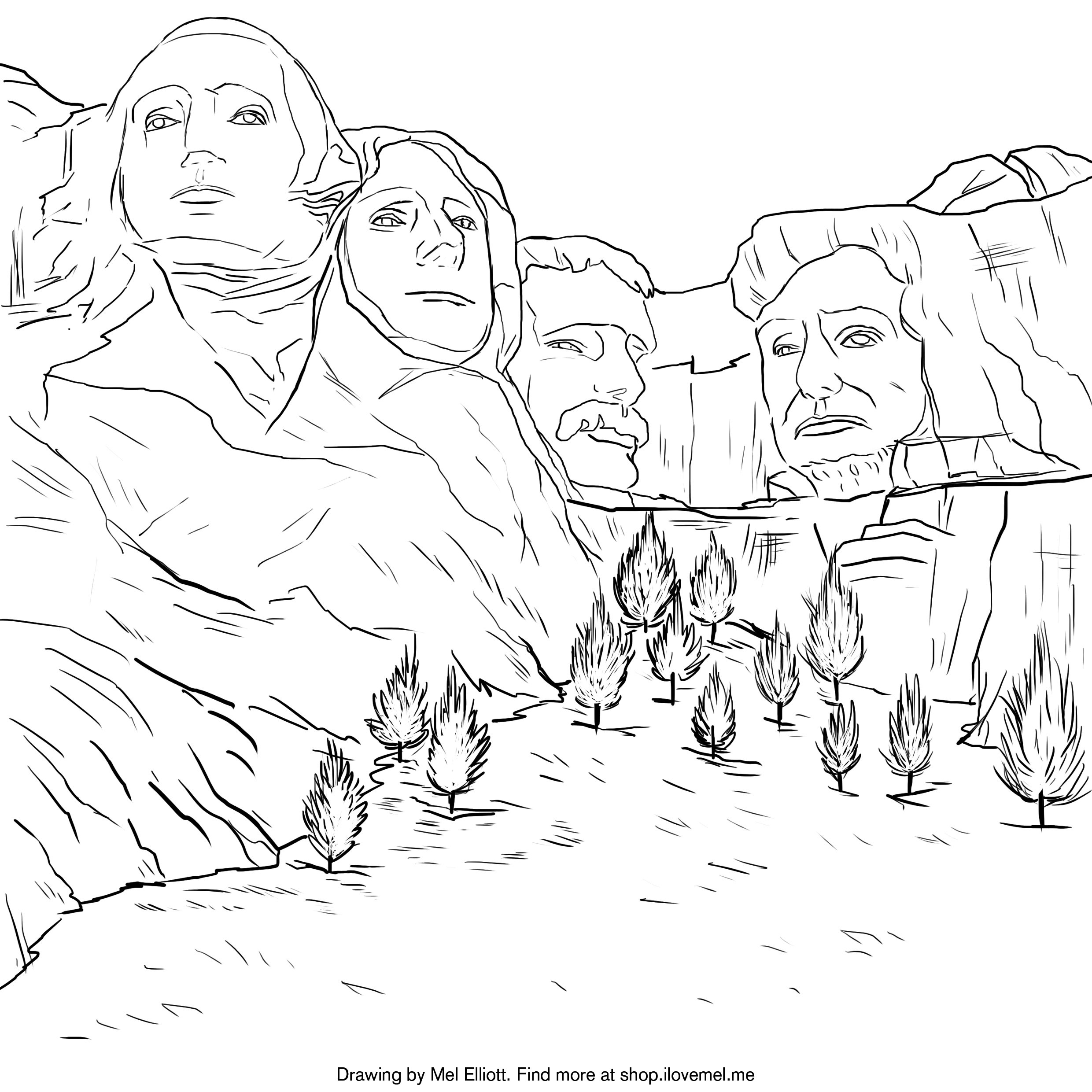 Mount Rushmore Coloring Page At GetColorings Free Printable Colorings Pages To Print And Color