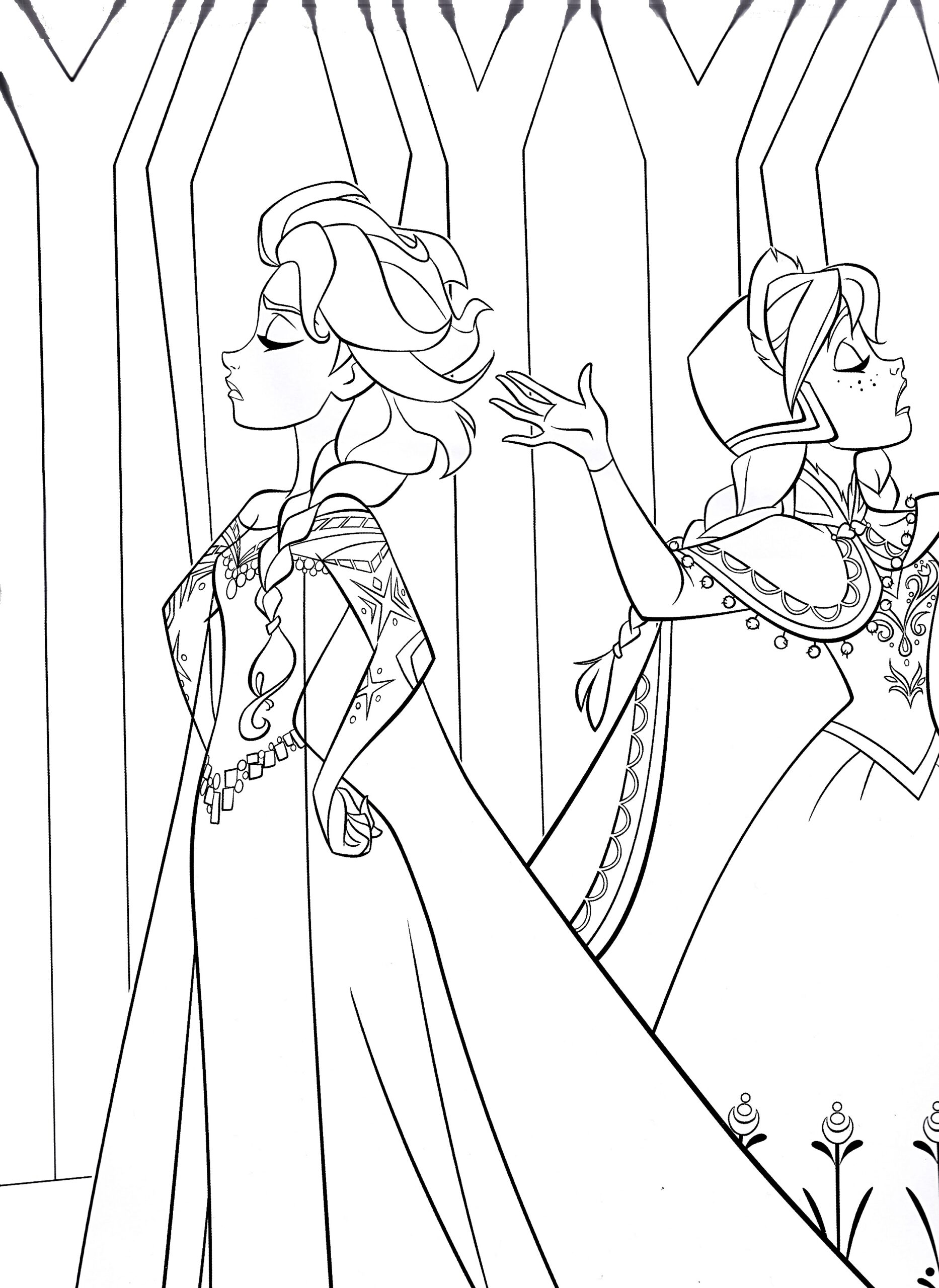 Movie Frozen Coloring Pages For Kids