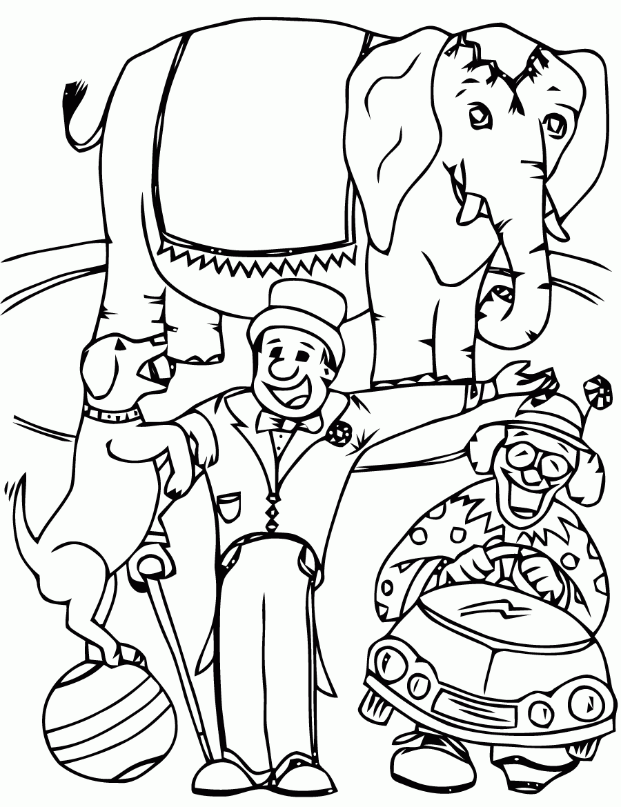 Mr Loyal Circus Coloring Pages For Kids