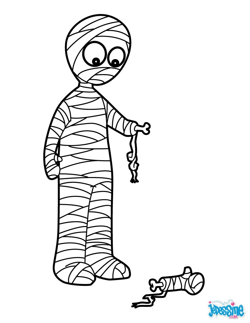 Mummy Coloring Pages Hellokids