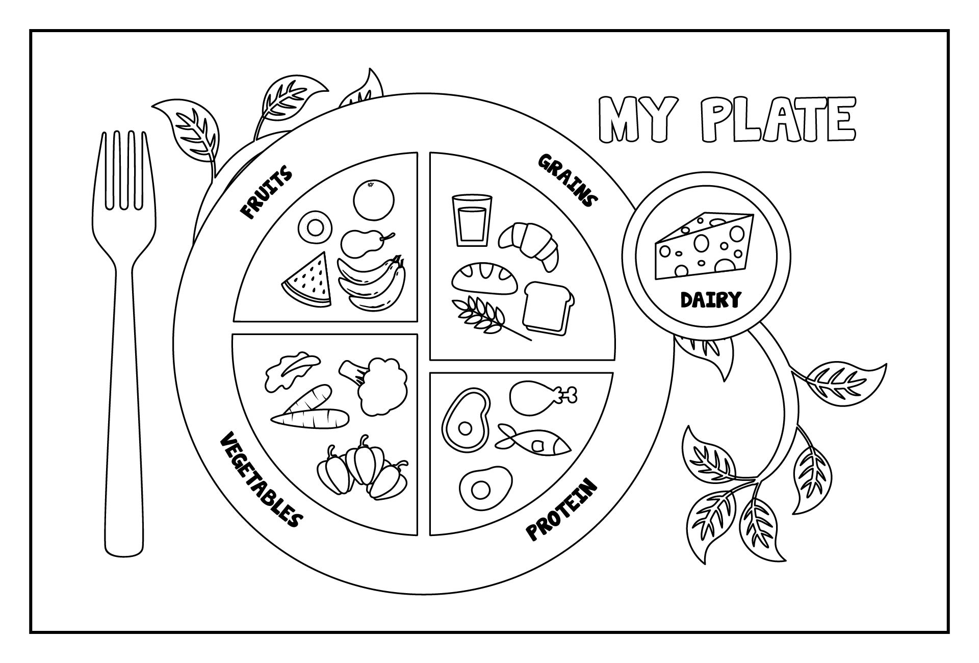 MyPlate Sheet 10 Free PDF Printables Printablee