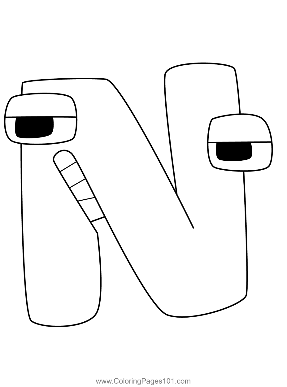 Letter N Coloring Page