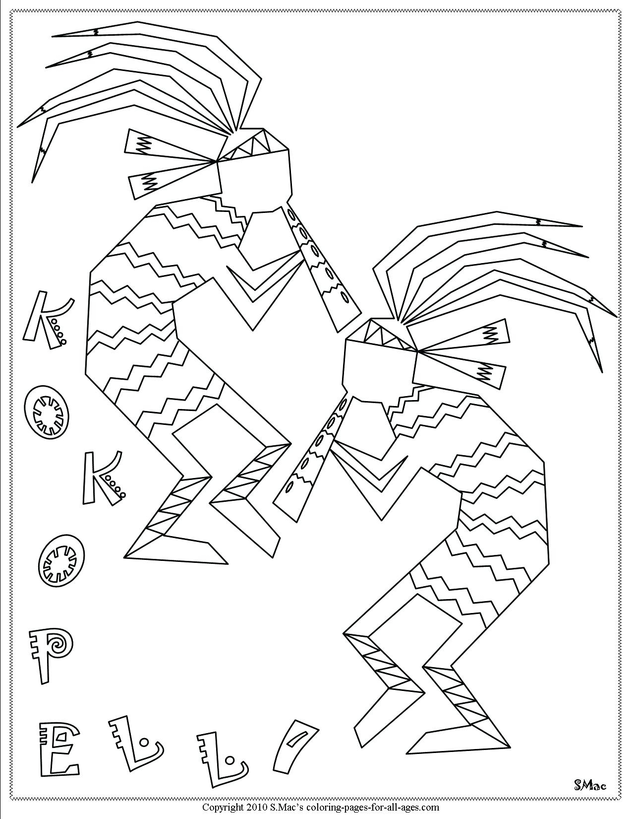Native American Symbols Coloring Pages