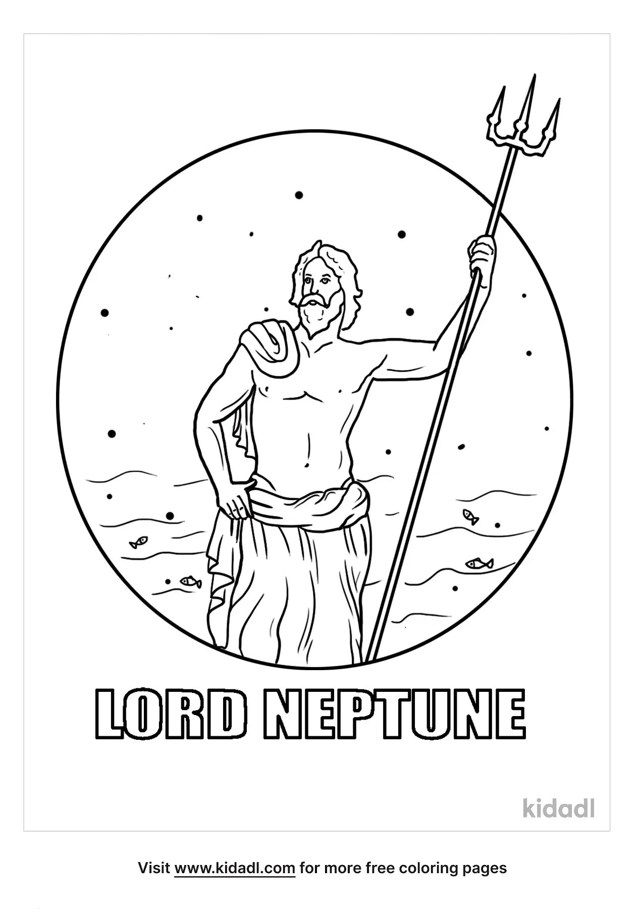Neptune God Coloring Pages