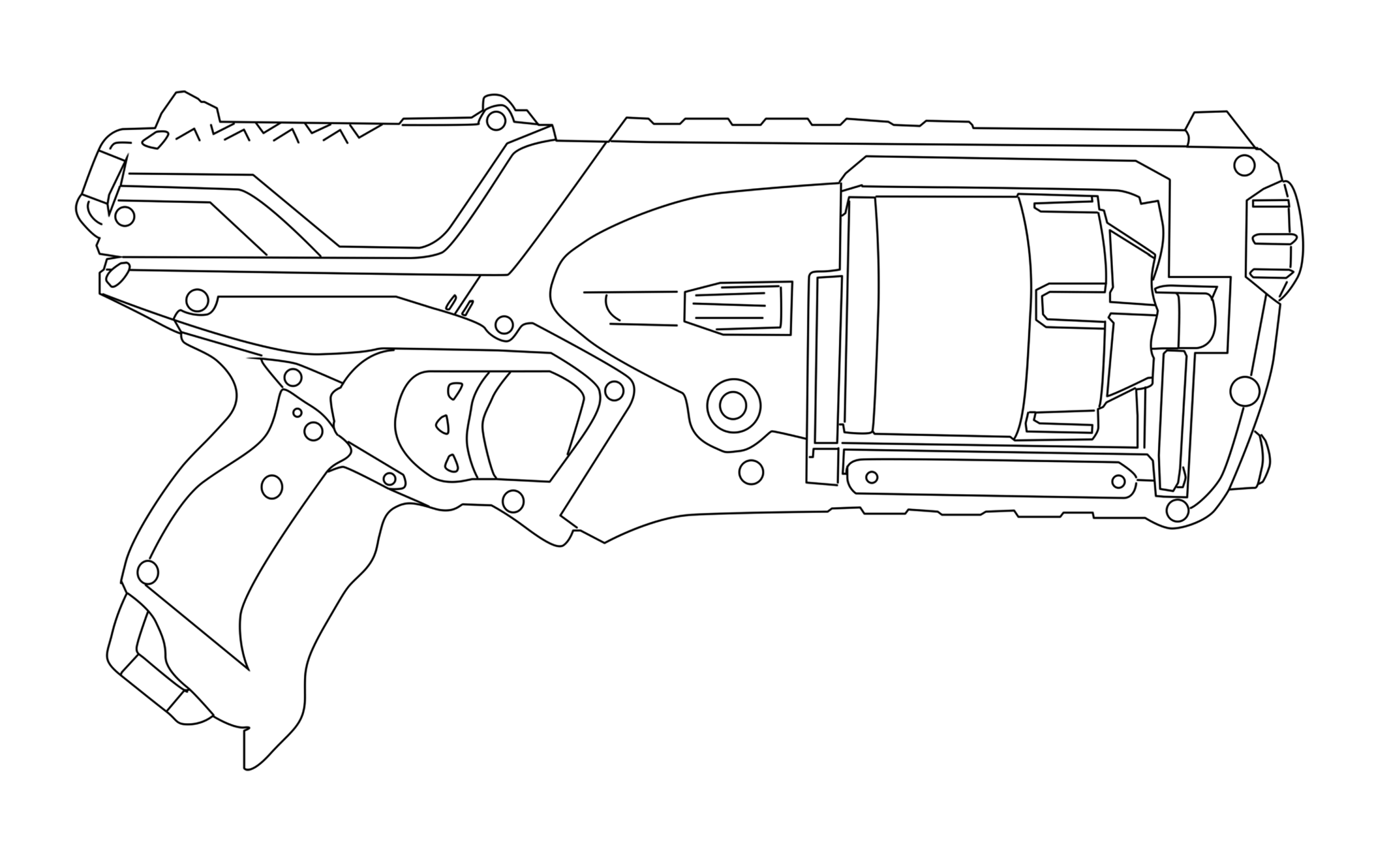 Nerf Gun Coloring Pages