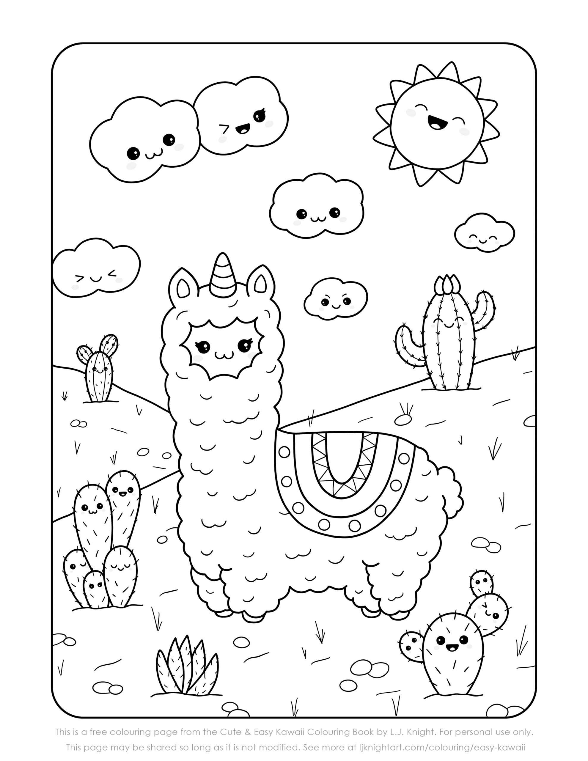 Kawaii Coloring Page