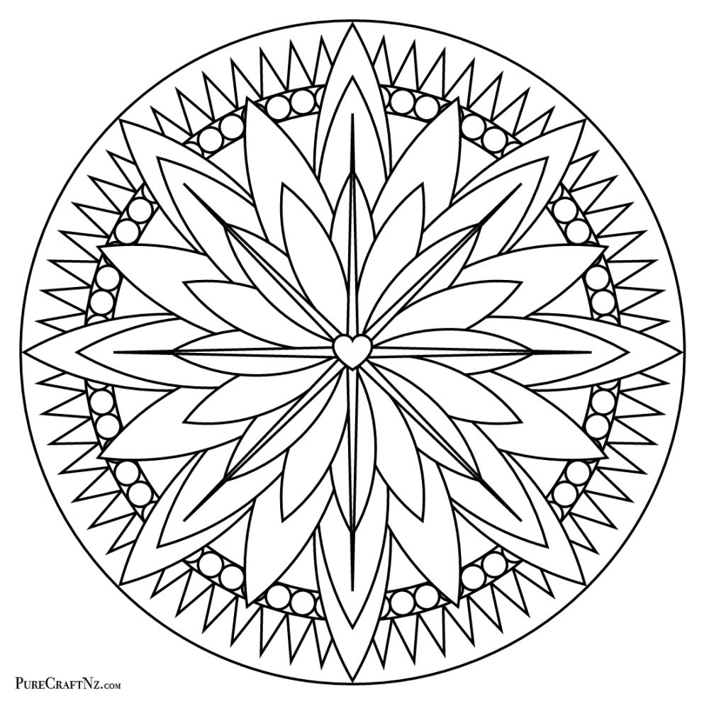 New Meditative Colouring Mandala April 2016 Meditative Coloring Mandala Coloring Pages Mandala
