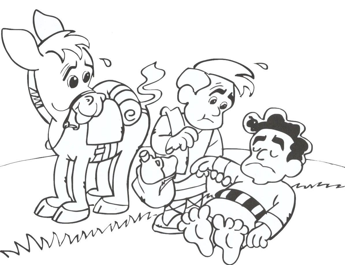 New Testament The Good Samaritan Coloring Pages Coloring Home