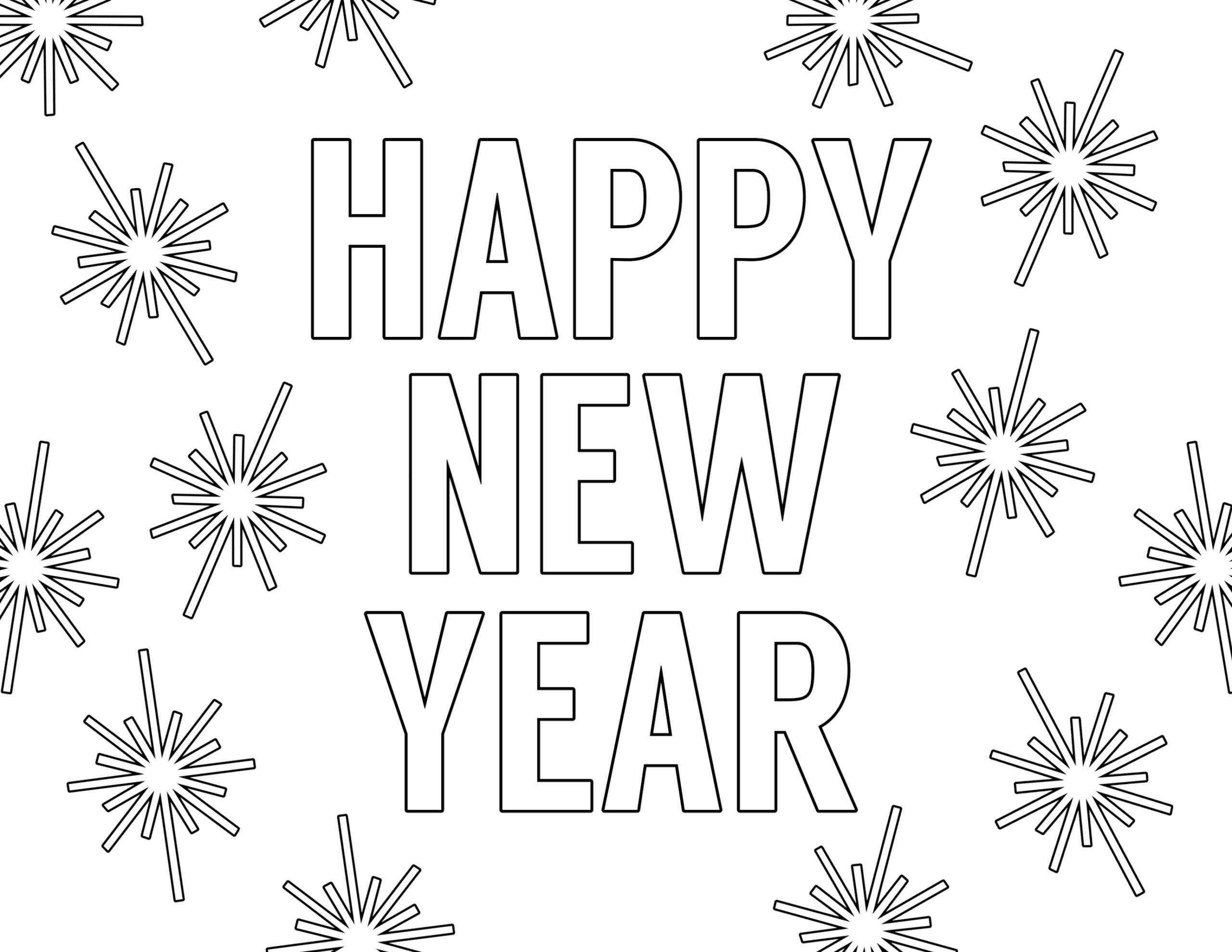 New Year Coloring Pages