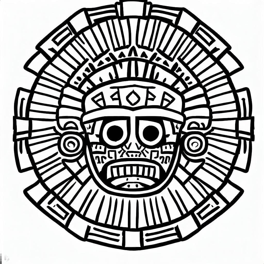 Aztec Coloring Pages
