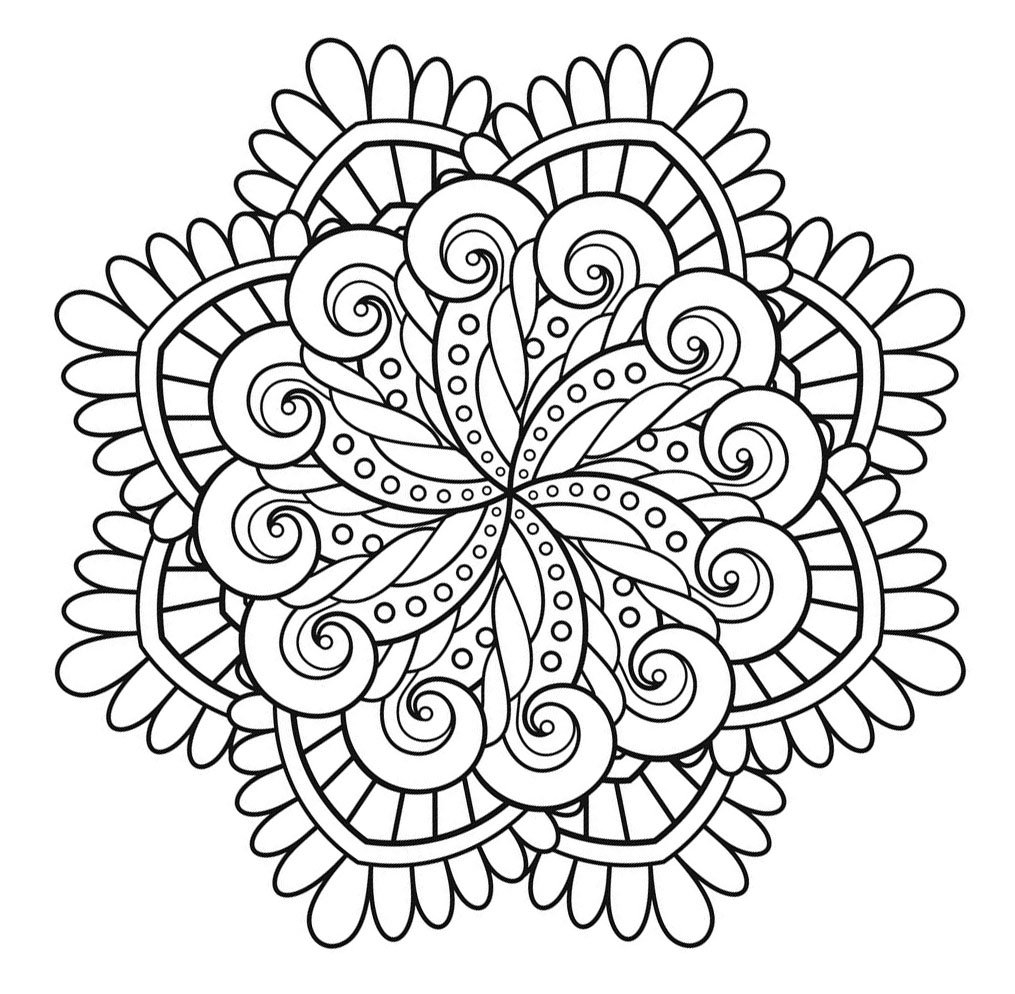 Nice Simple Mandala Mandala Coloring Pages For Kids