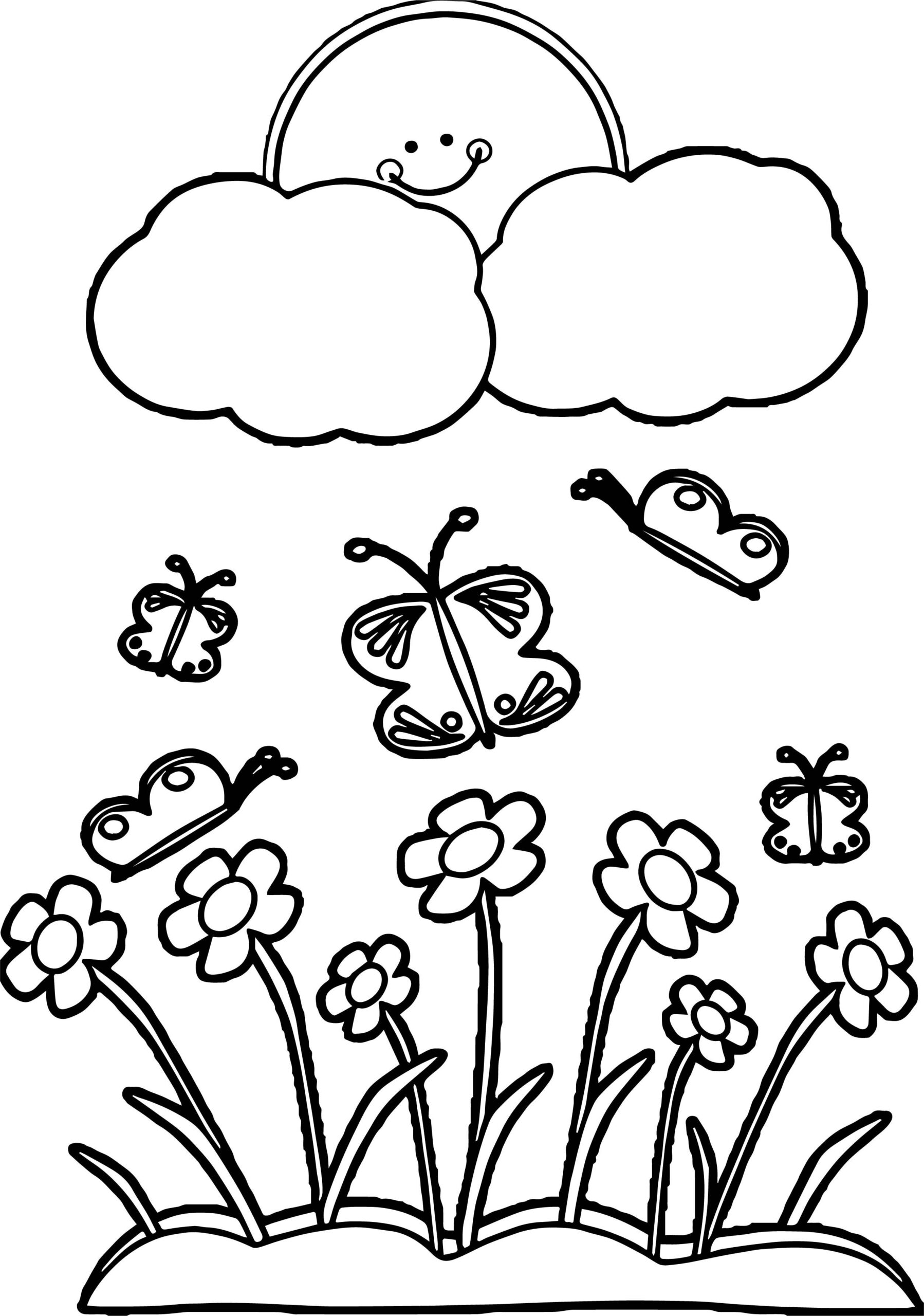 Nice Spring Coloring Page Spring Coloring Pages Coloring Pages Coloring Pictures