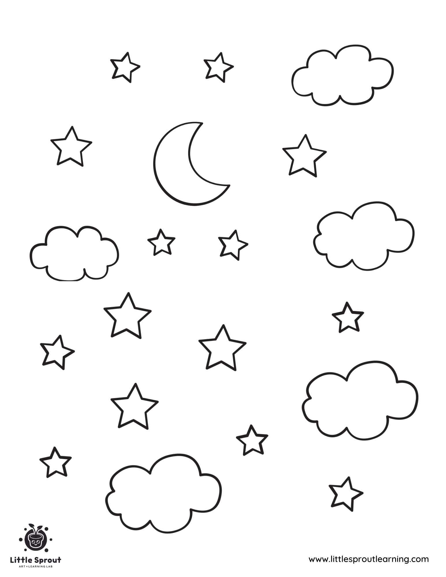 Night Sky Coloring Pages