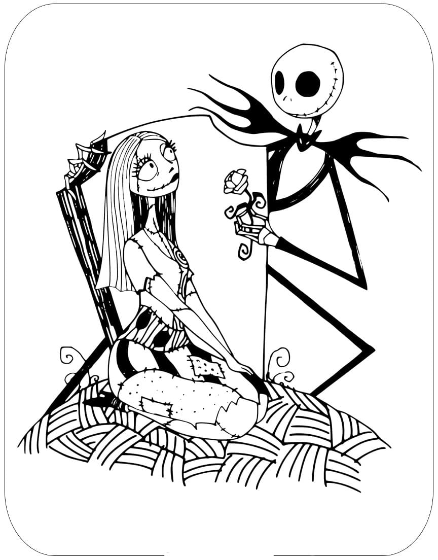 Nightmare Before Christmas Coloring Pages Download And Print