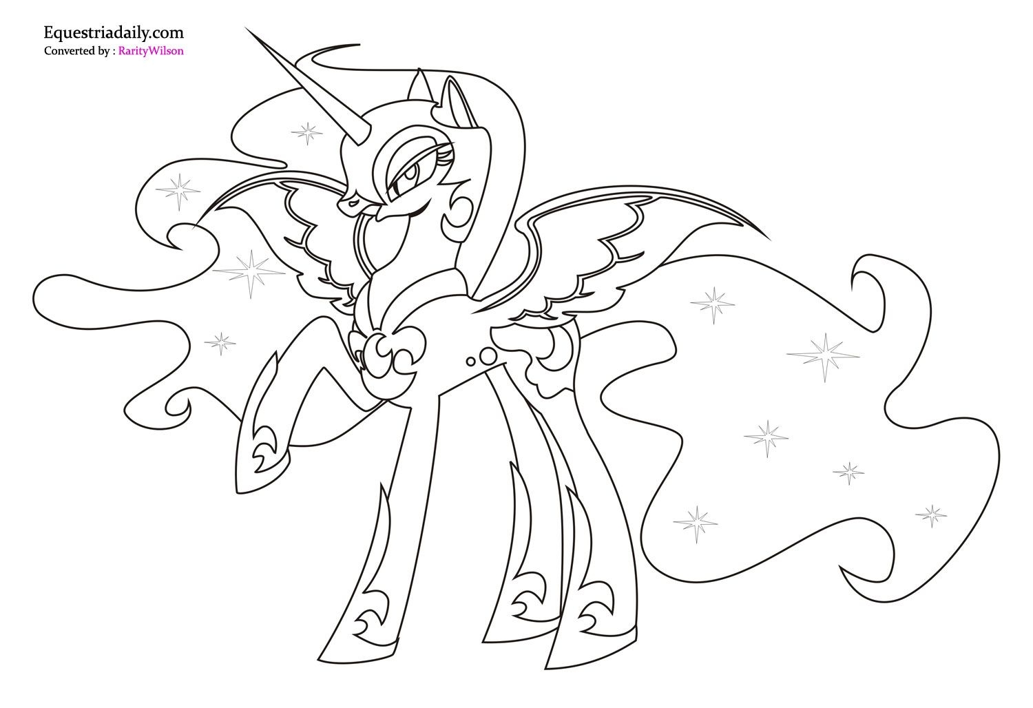 Nightmare Moon Coloring Pages Jambestlune