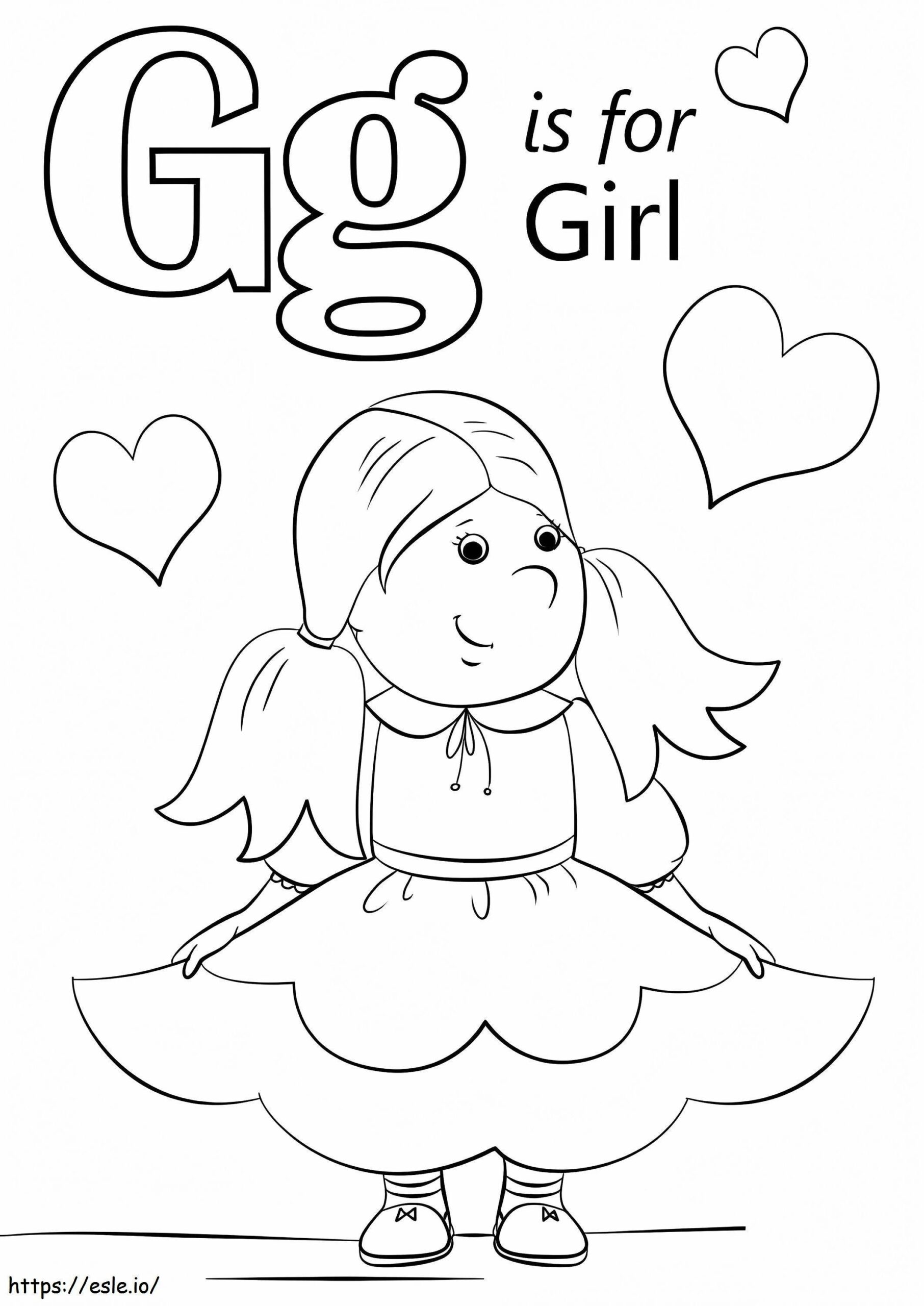 Nina Letter G Coloring Page