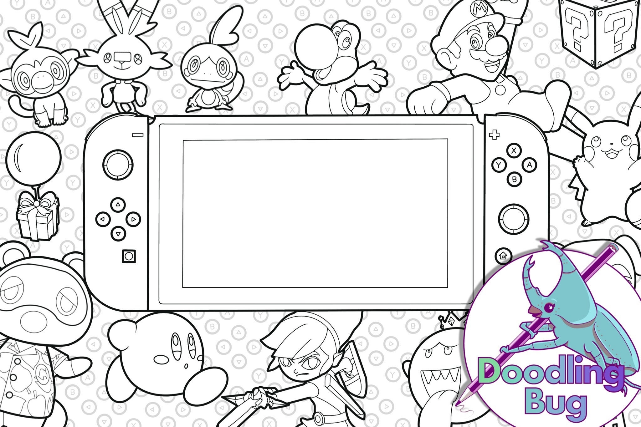 Nintendo Coloring Pages Sellers Mfginc