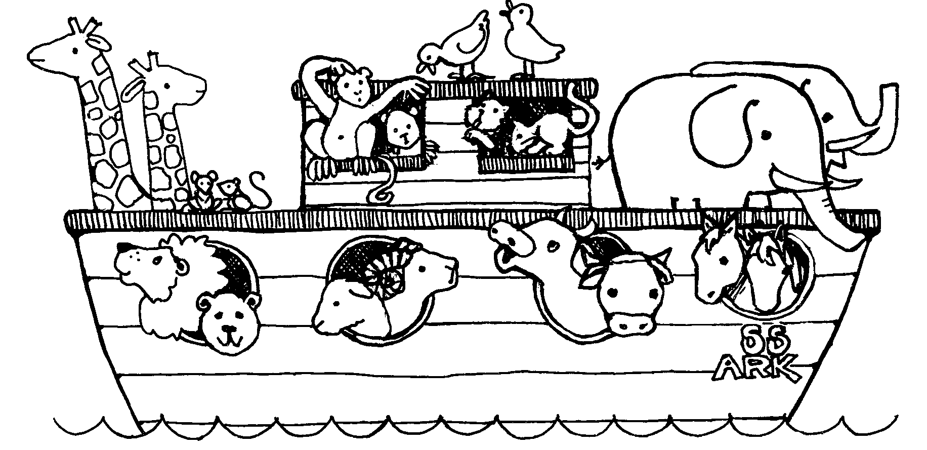 Noah's Ark Coloring Page Printable
