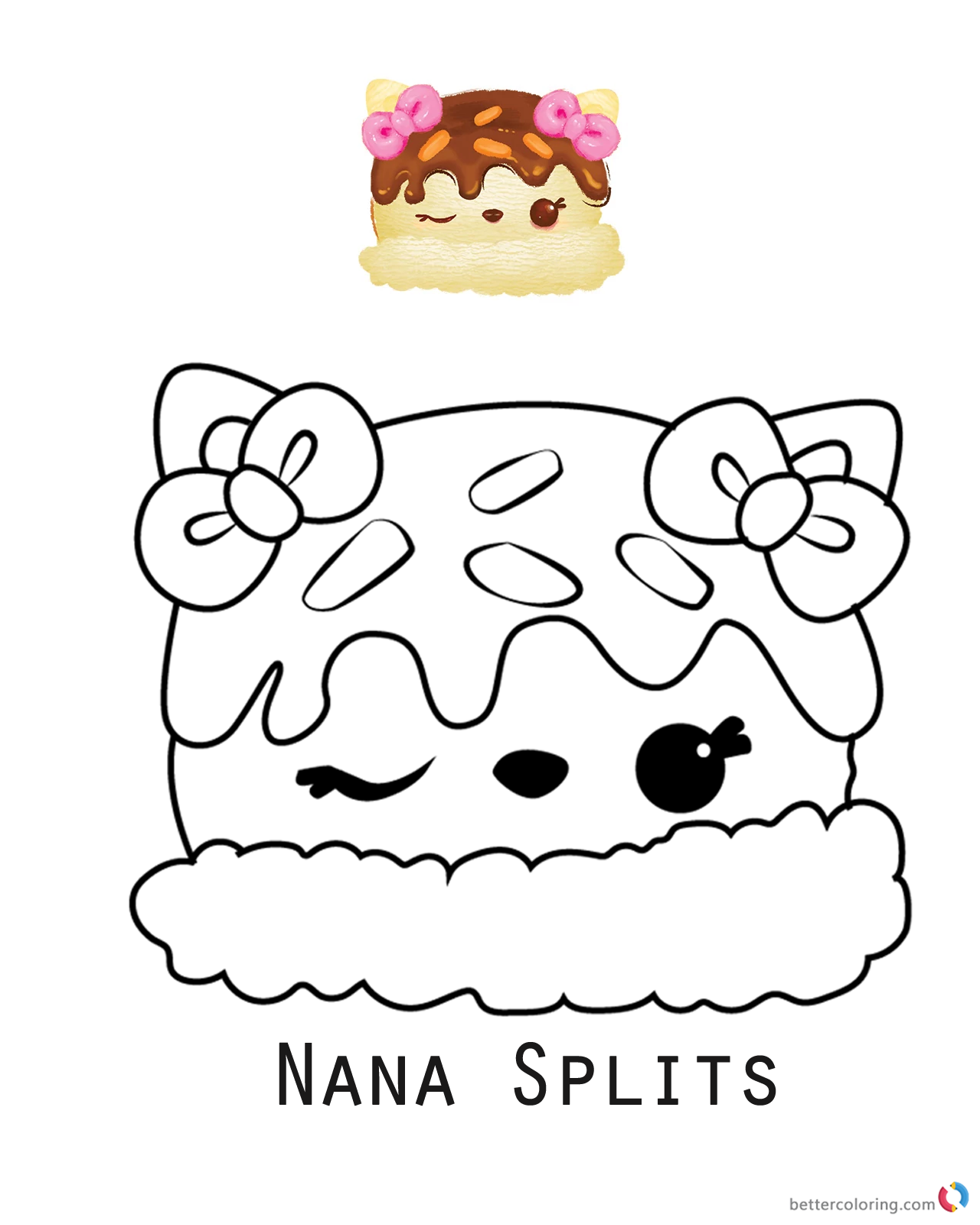 Num Noms Coloring Pages Series 2 Nana Splits Free Printable Coloring Pages