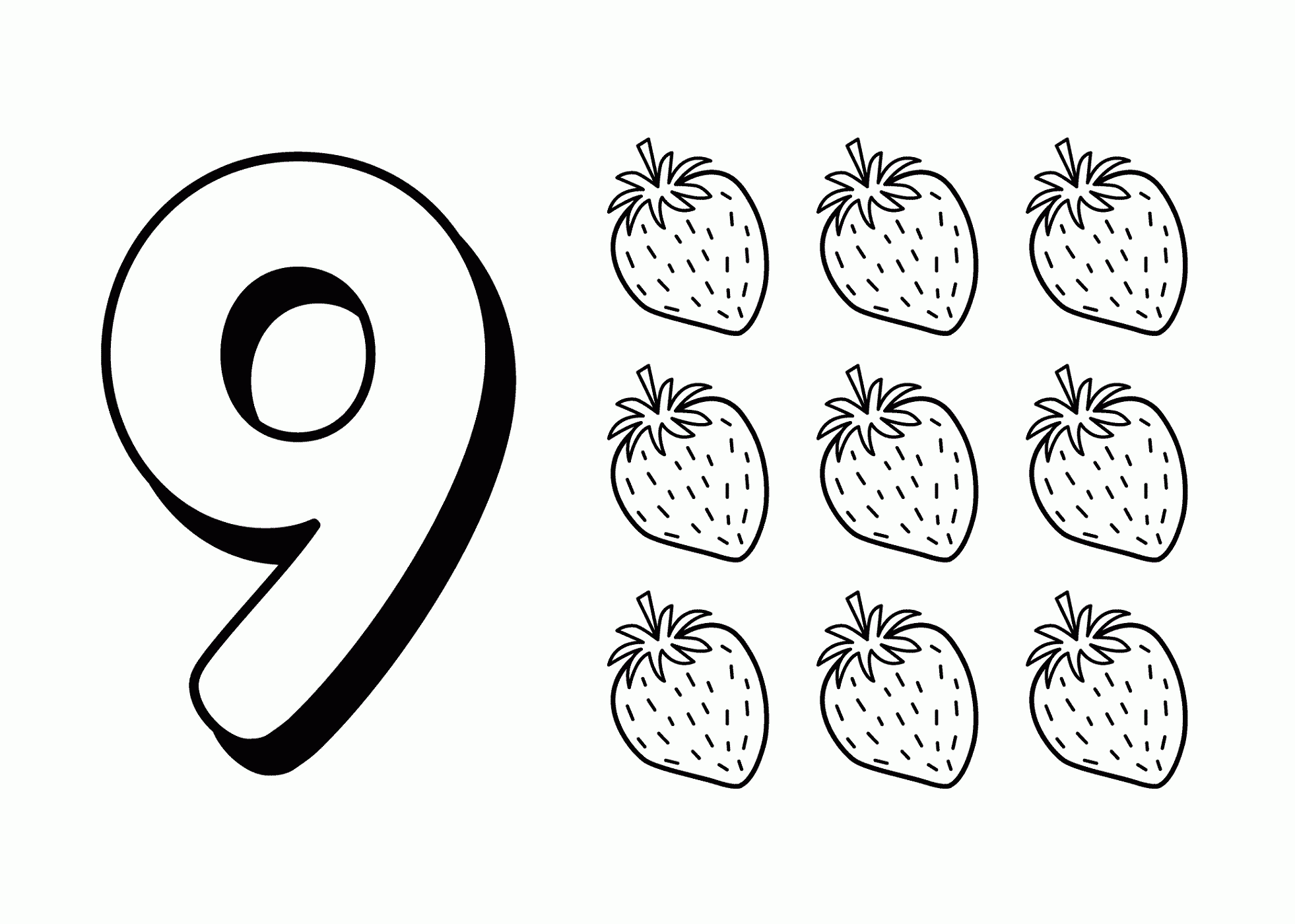 Number 9 Worksheets To Print Activity Shelter
