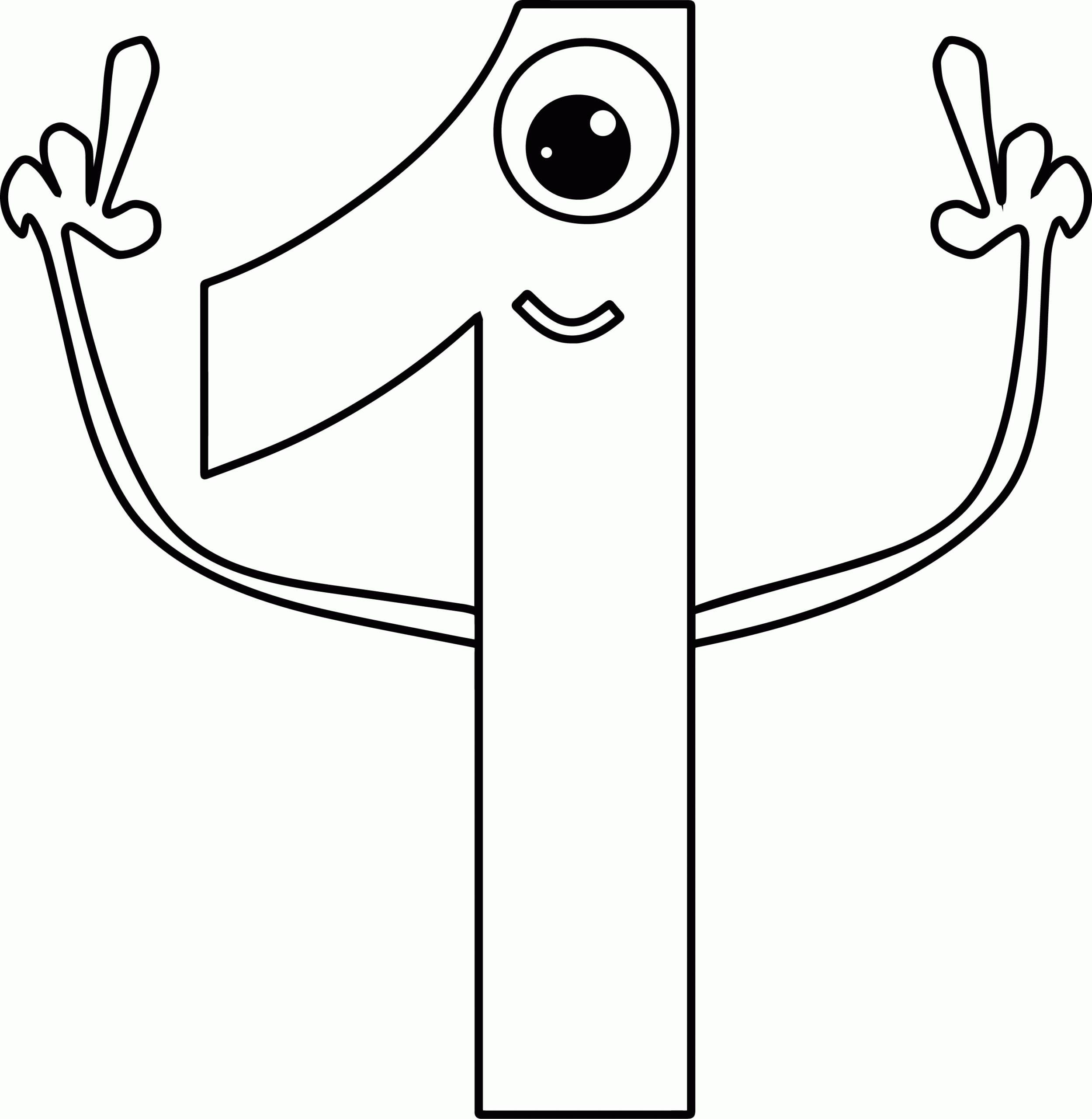 Number One Coloring Pages Coloring Home