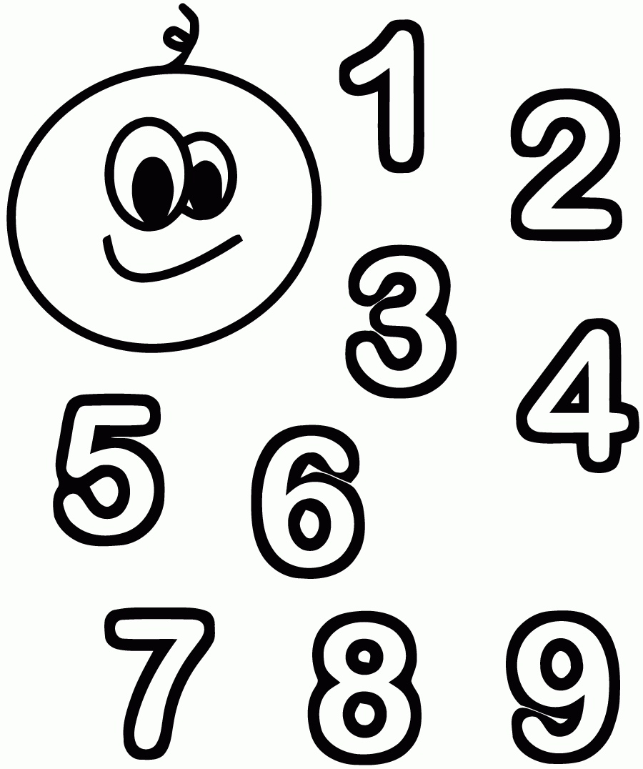 Numbers Free To Color For Children Number Coloring Pages For Kids