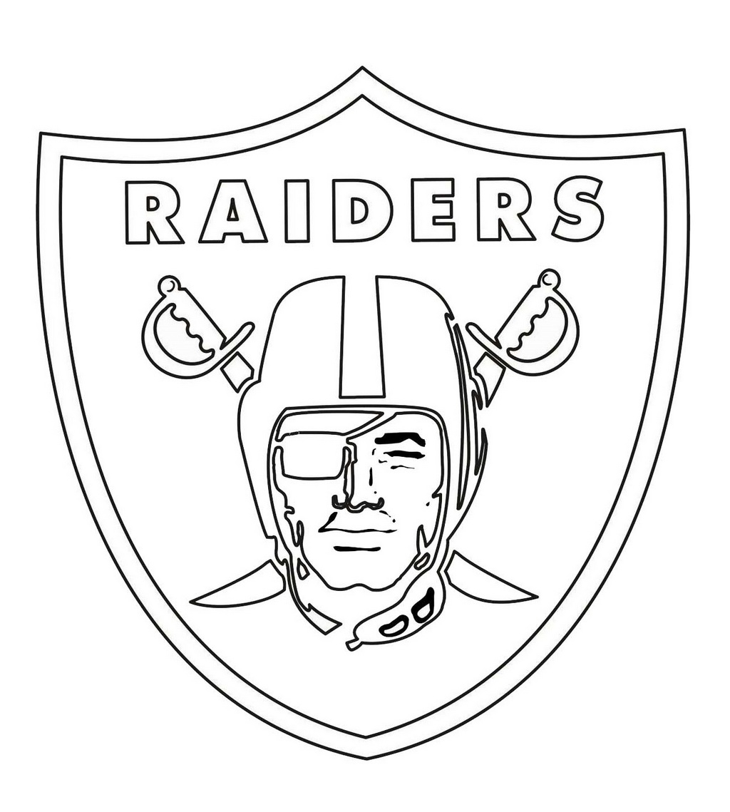 Oakland Raiders From NFL Coloring Sheet