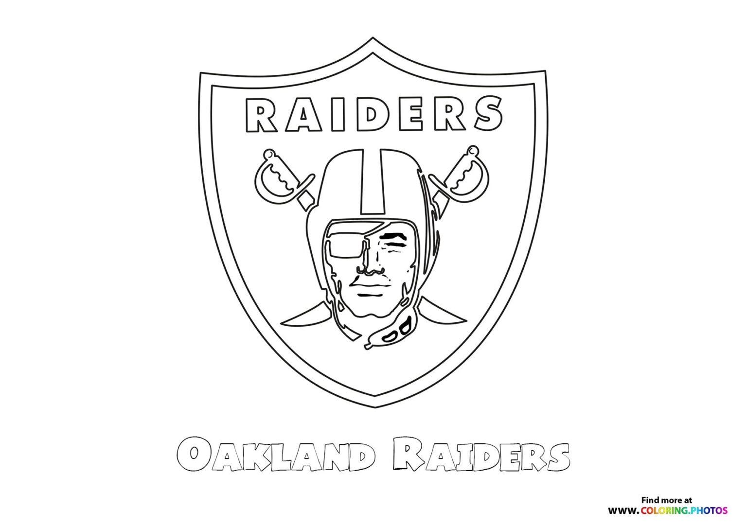 Oakland Raiders NFL Logo Coloring Pages For Kids