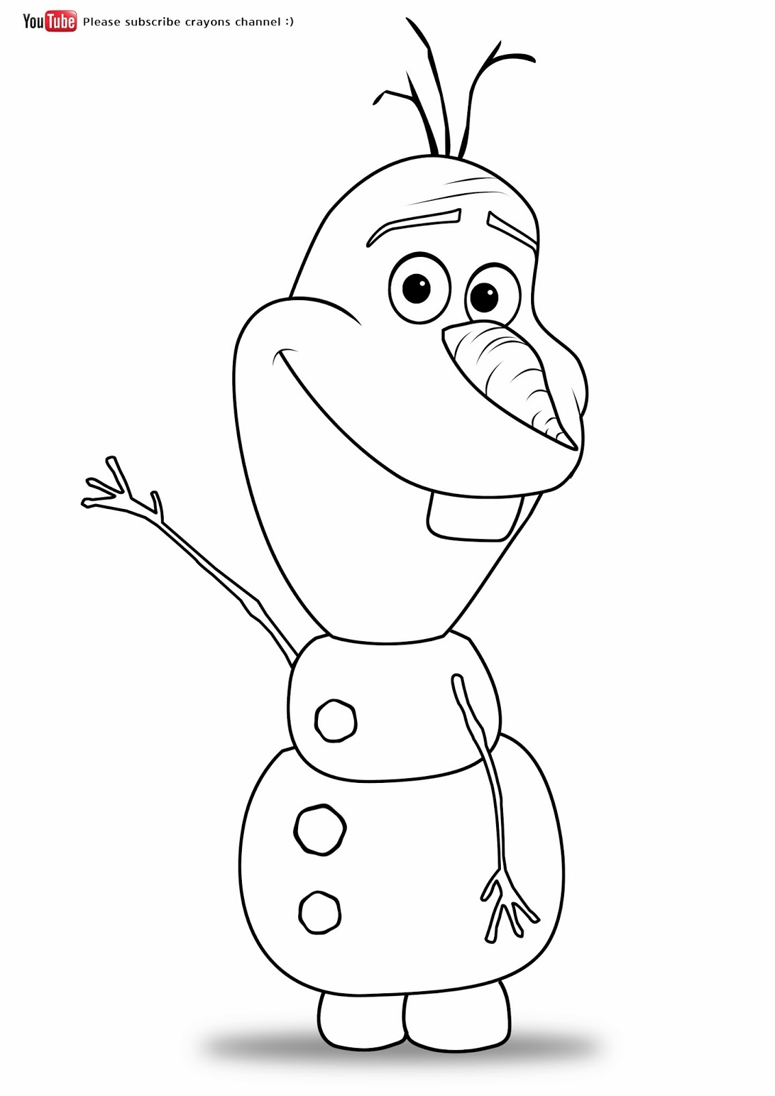 Olaf Colouring Pages