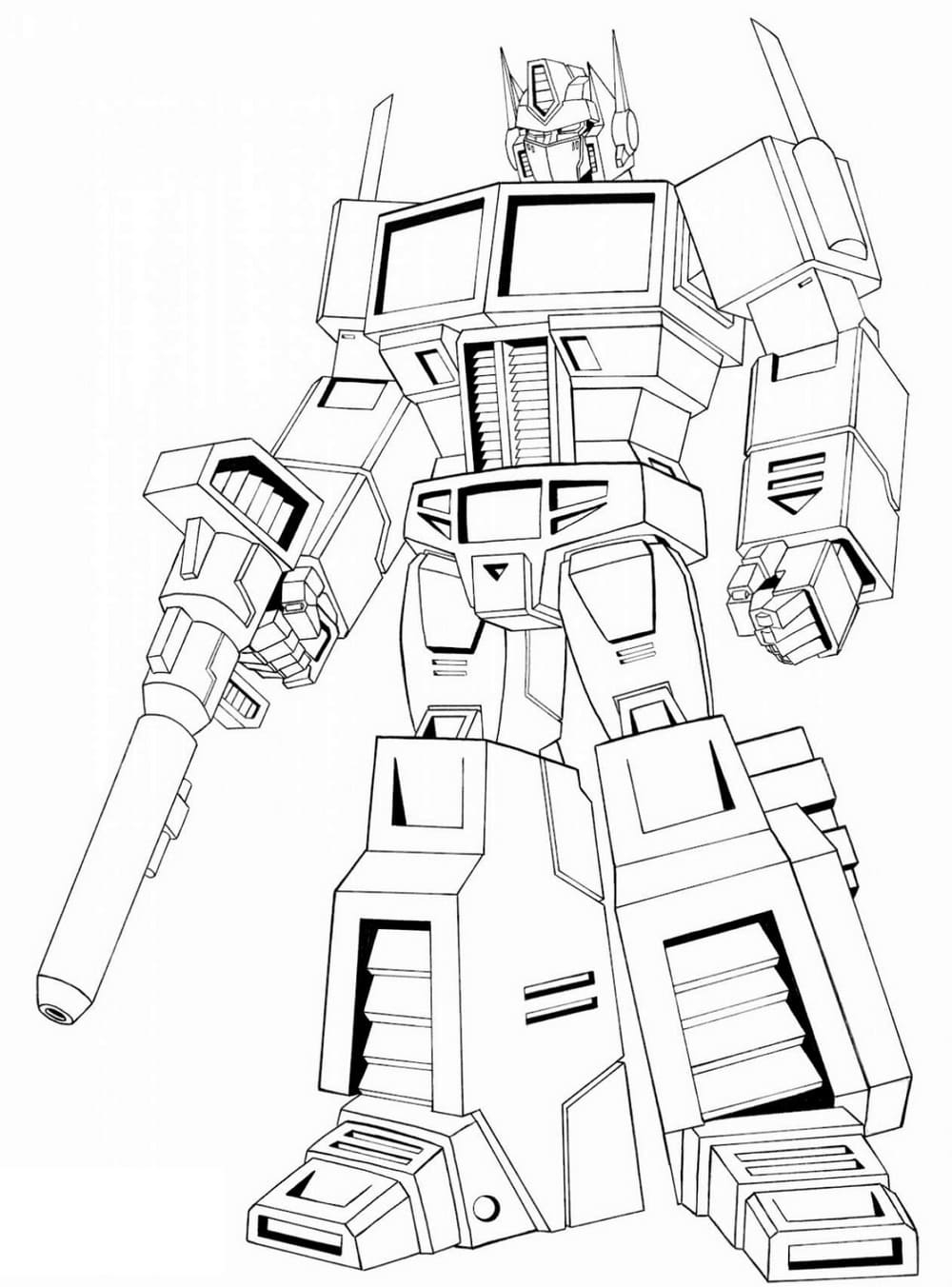 Optimus Prime Coloring Pages 120 Free Coloring Pages
