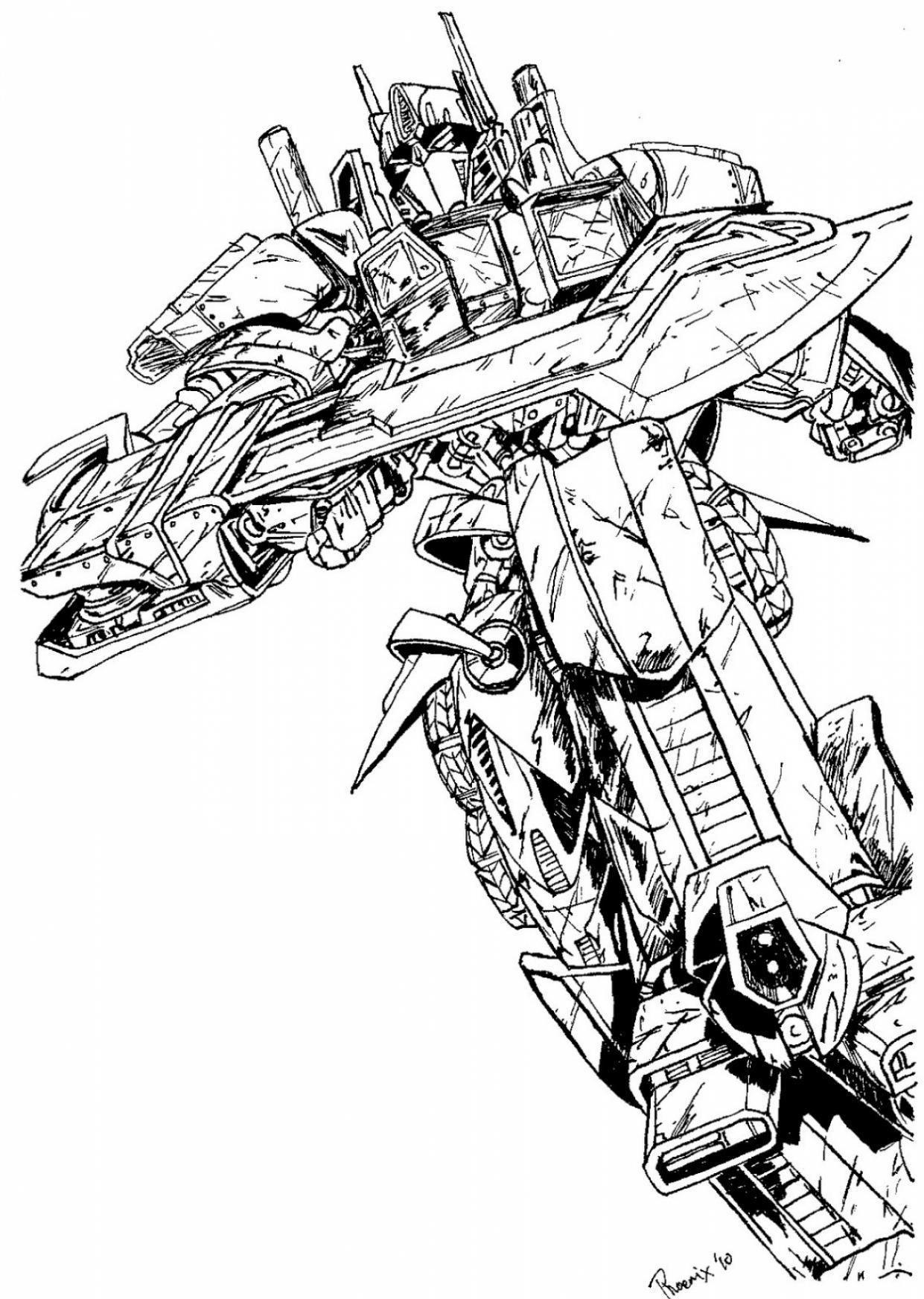 Optimus Prime Colouring Pages In One Of The Movie He Is Completely Beaten Up By His Enemy And